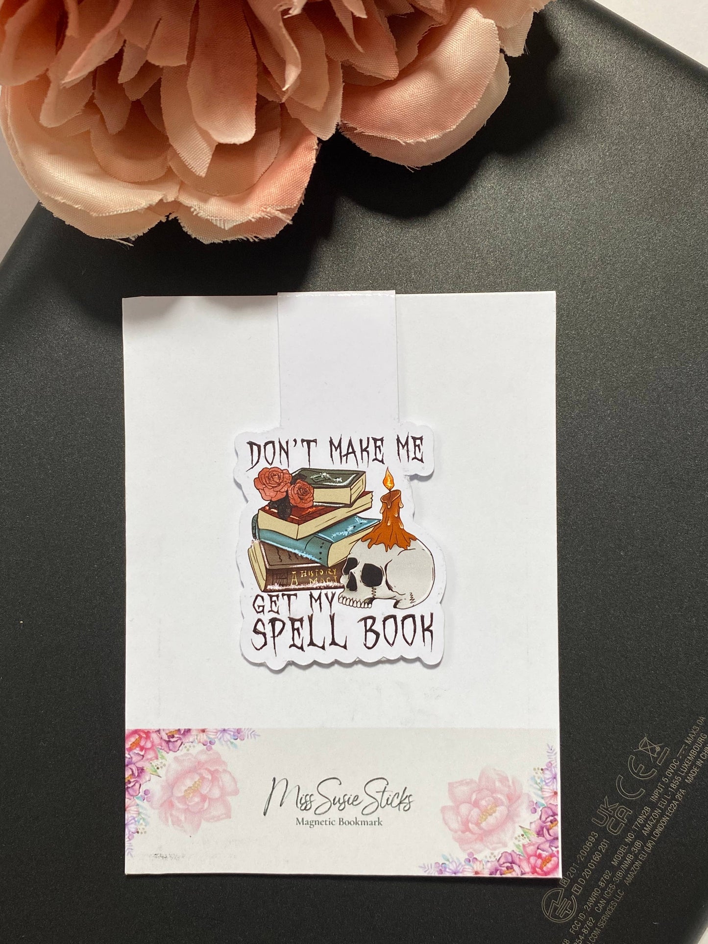 Spell book, magnetic bookmark, gift for readers, book gift