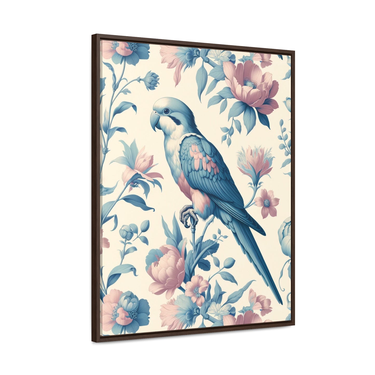 Quaker Parrot Vertical Framed Art