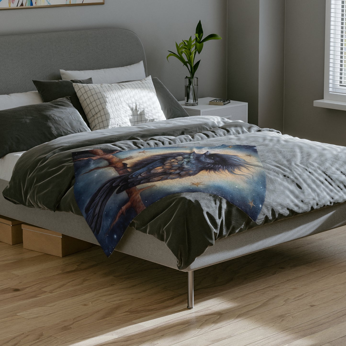Royal Bird 10 Velveteen Minky Blanket