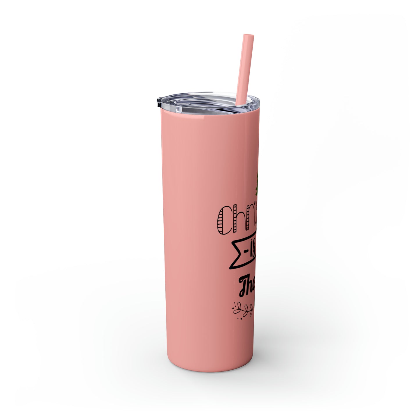 Christmas Is In The Air Skinny Tumbler with Straw, 20oz