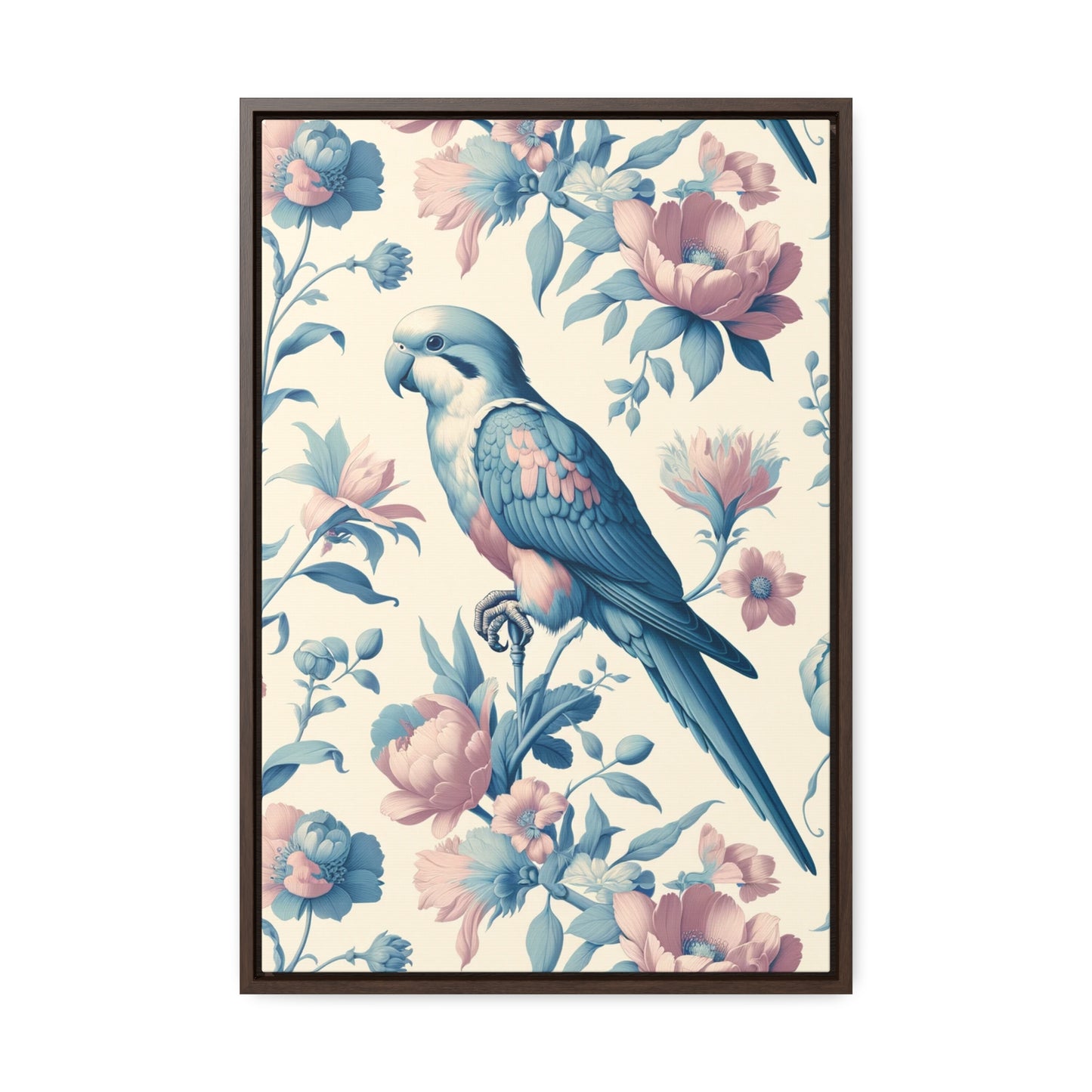 Quaker Parrot Vertical Framed Art