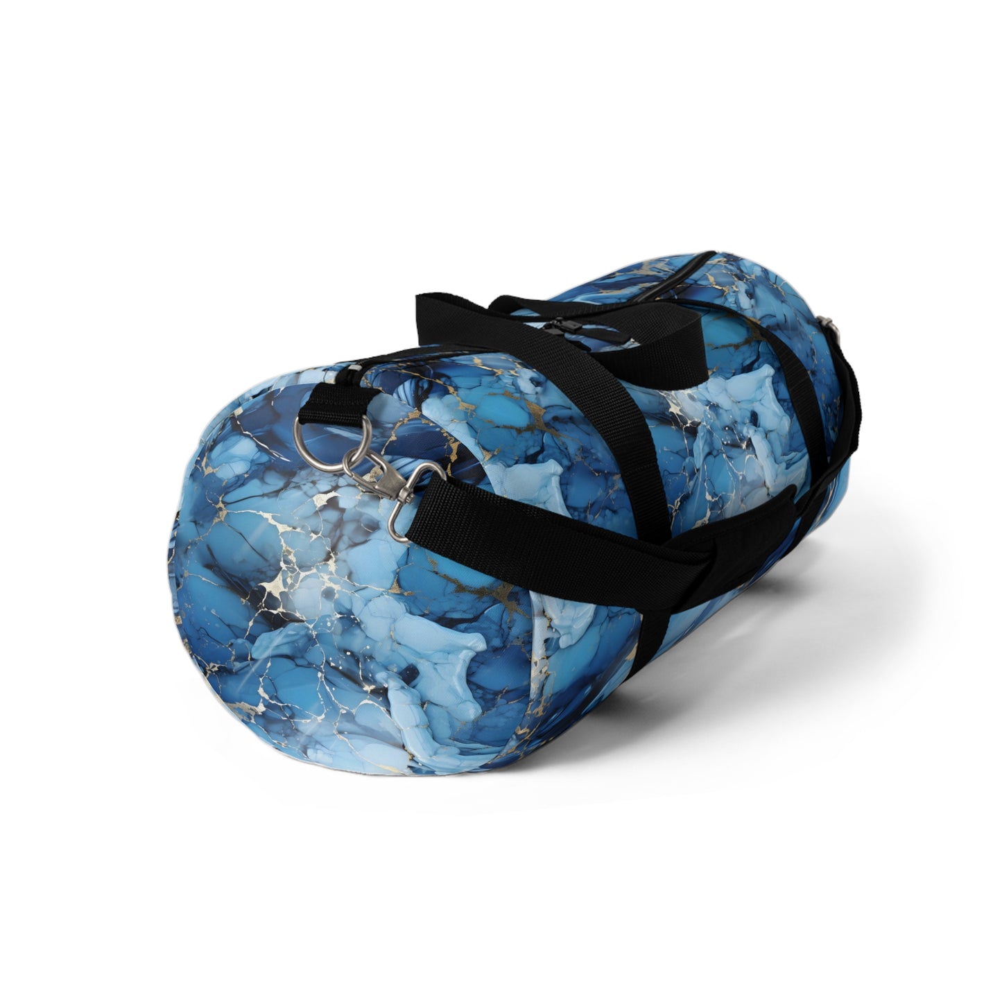 Blue Marbled Duffel Bag