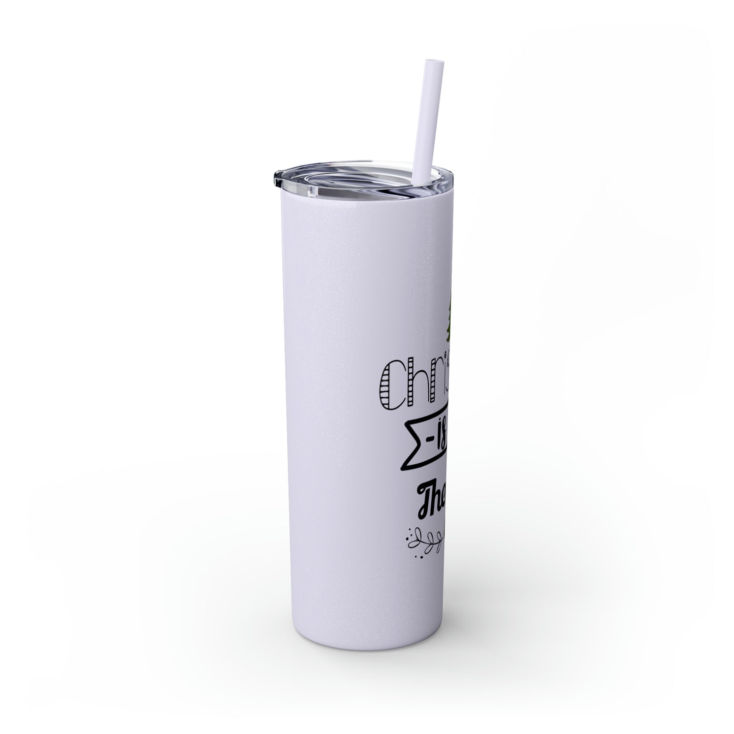 Christmas Is In The Air Skinny Tumbler with Straw, 20oz