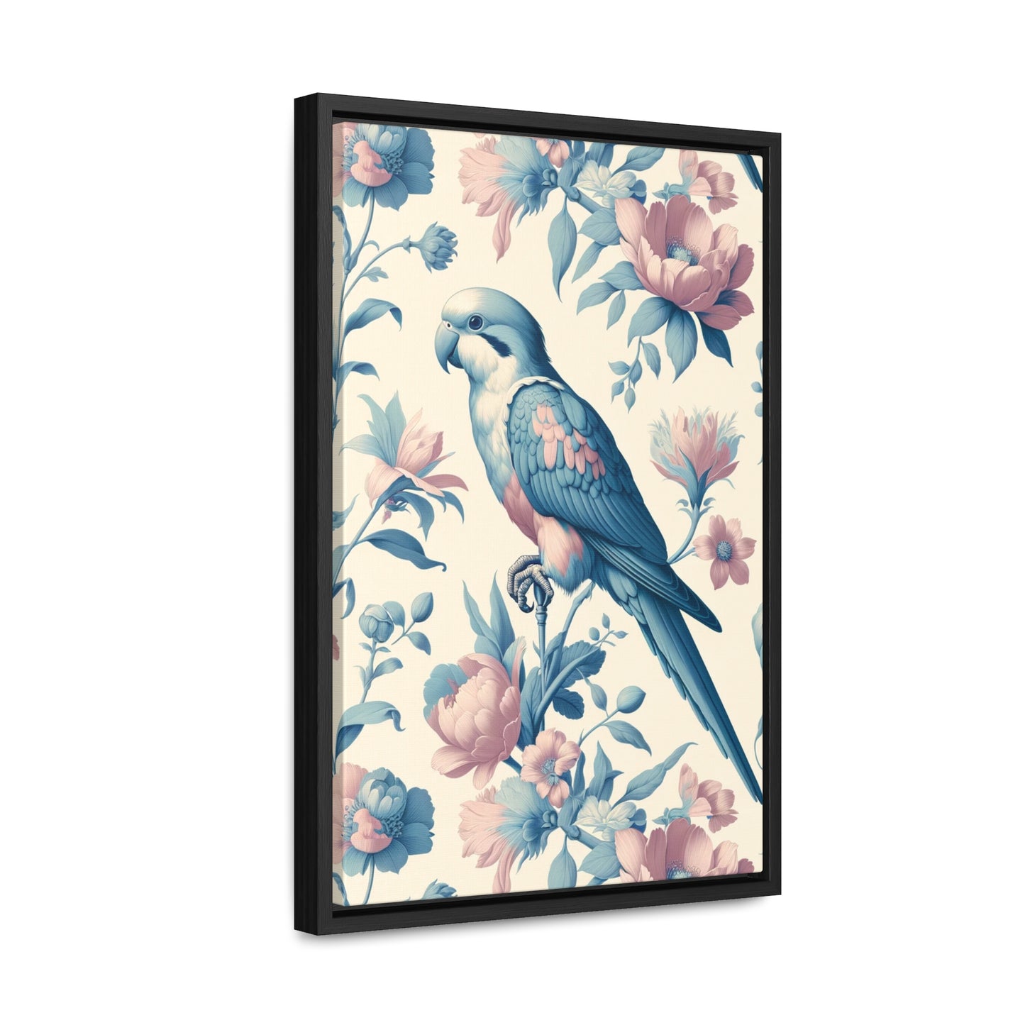 Quaker Parrot Vertical Framed Art