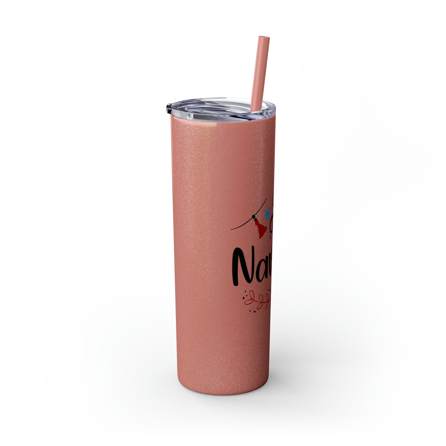 Feliz Navidad Skinny Tumbler with Straw, 20oz