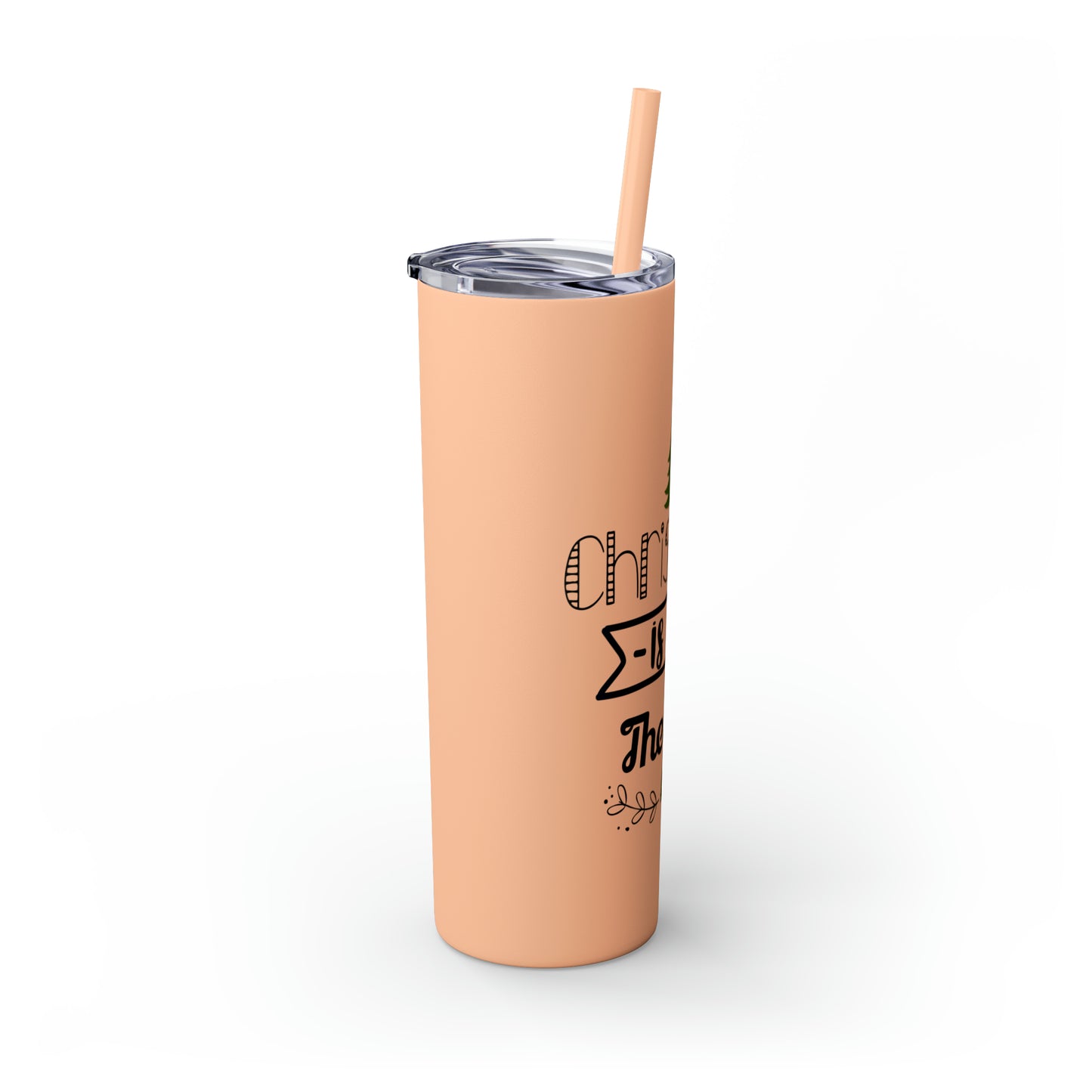 Christmas Is In The Air Skinny Tumbler with Straw, 20oz