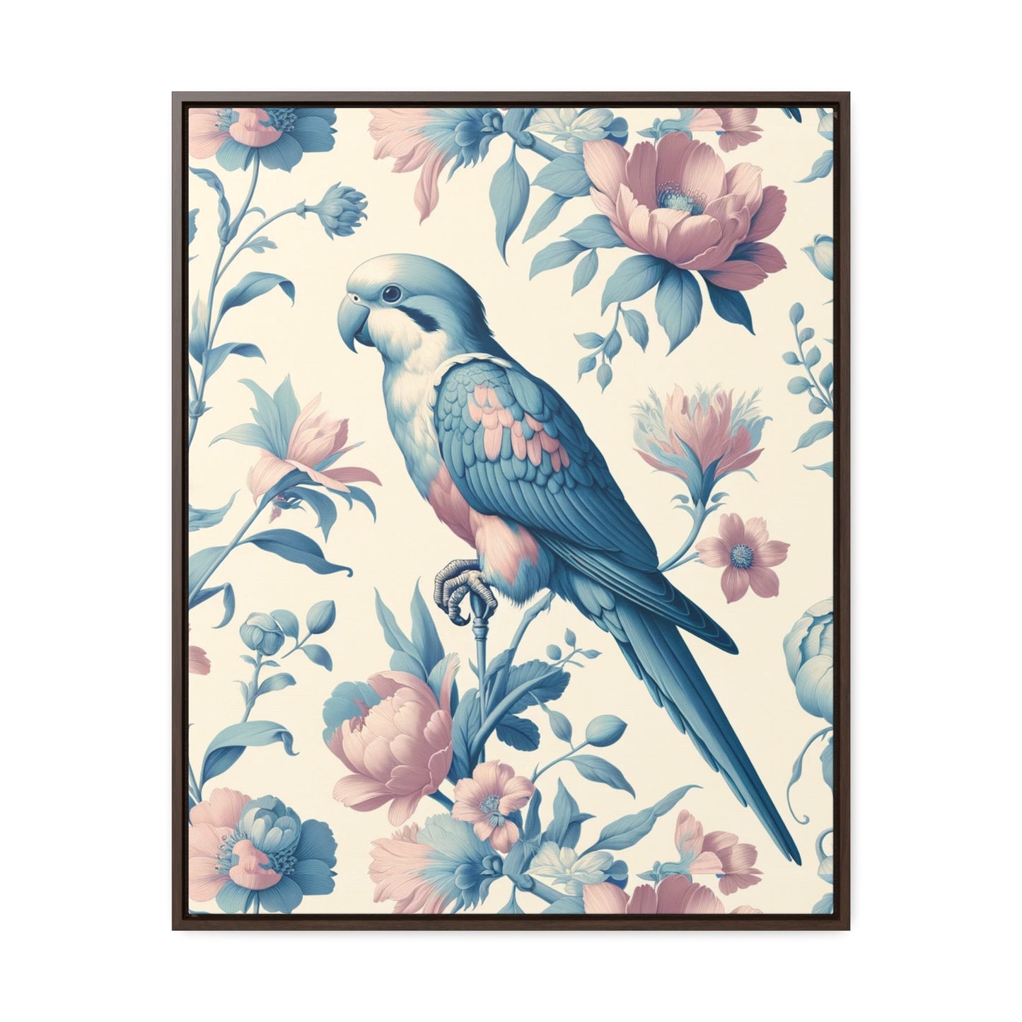 Quaker Parrot Vertical Framed Art