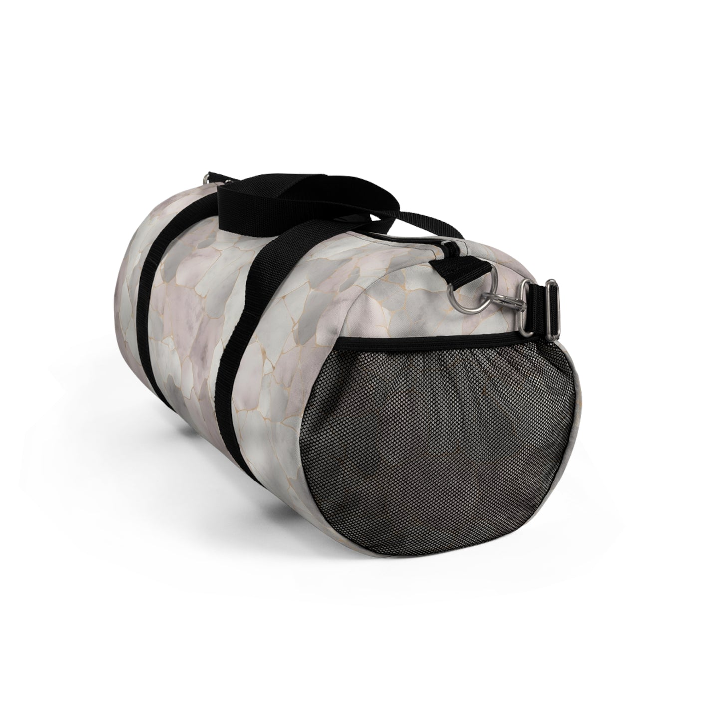 White Marbled Duffel Bag