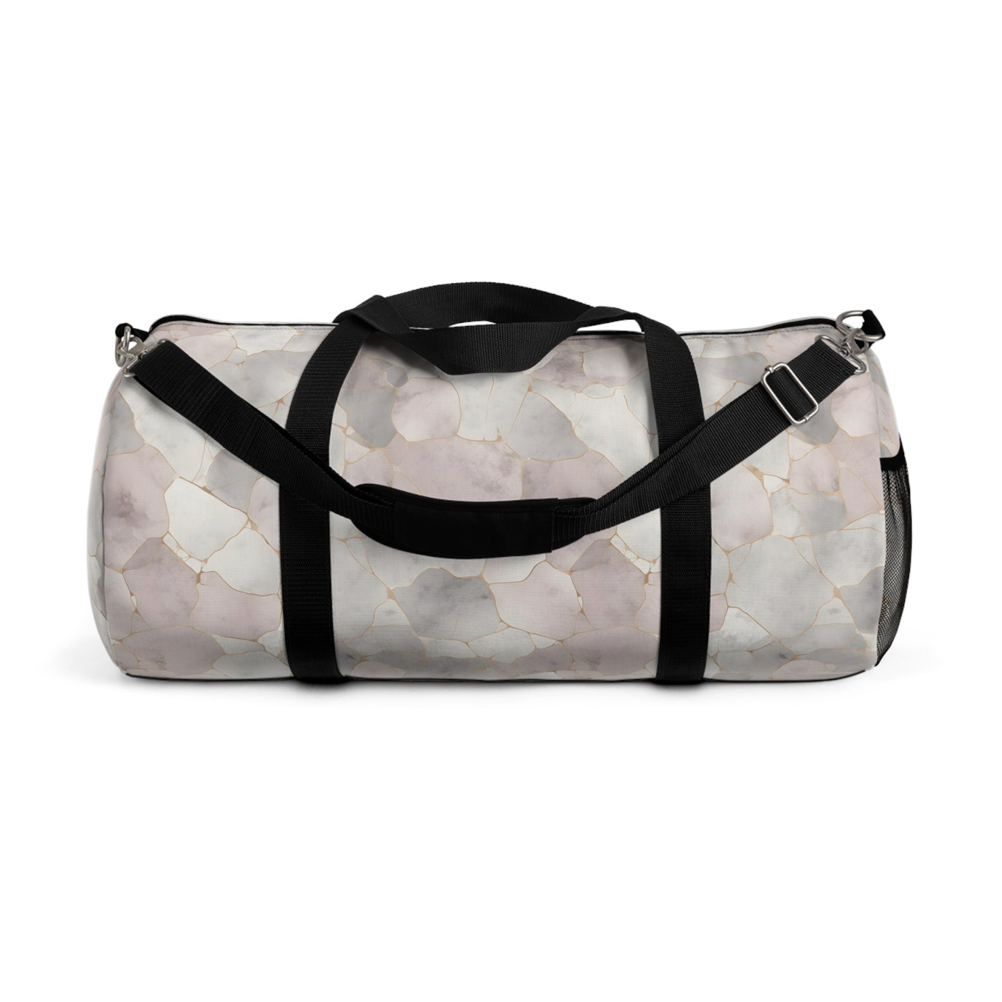 White Marbled Duffel Bag