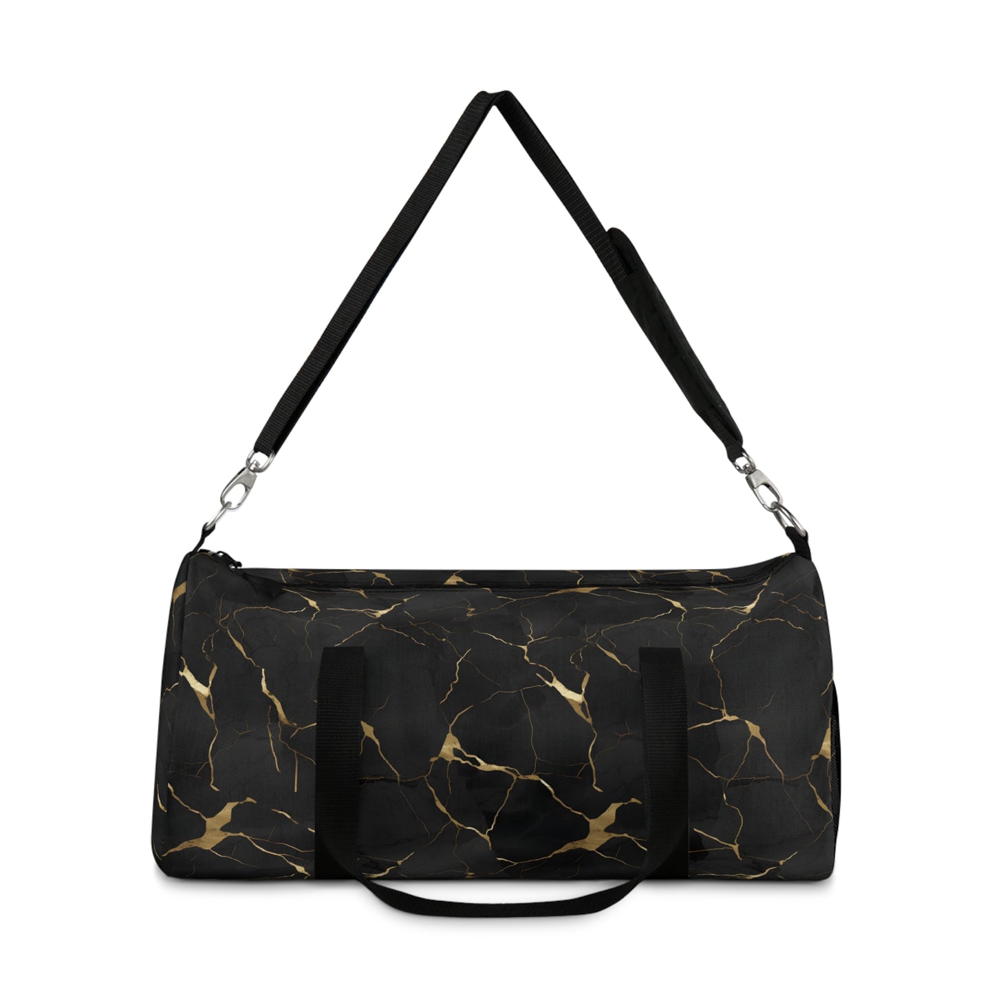 Black Marbled Duffel Bag