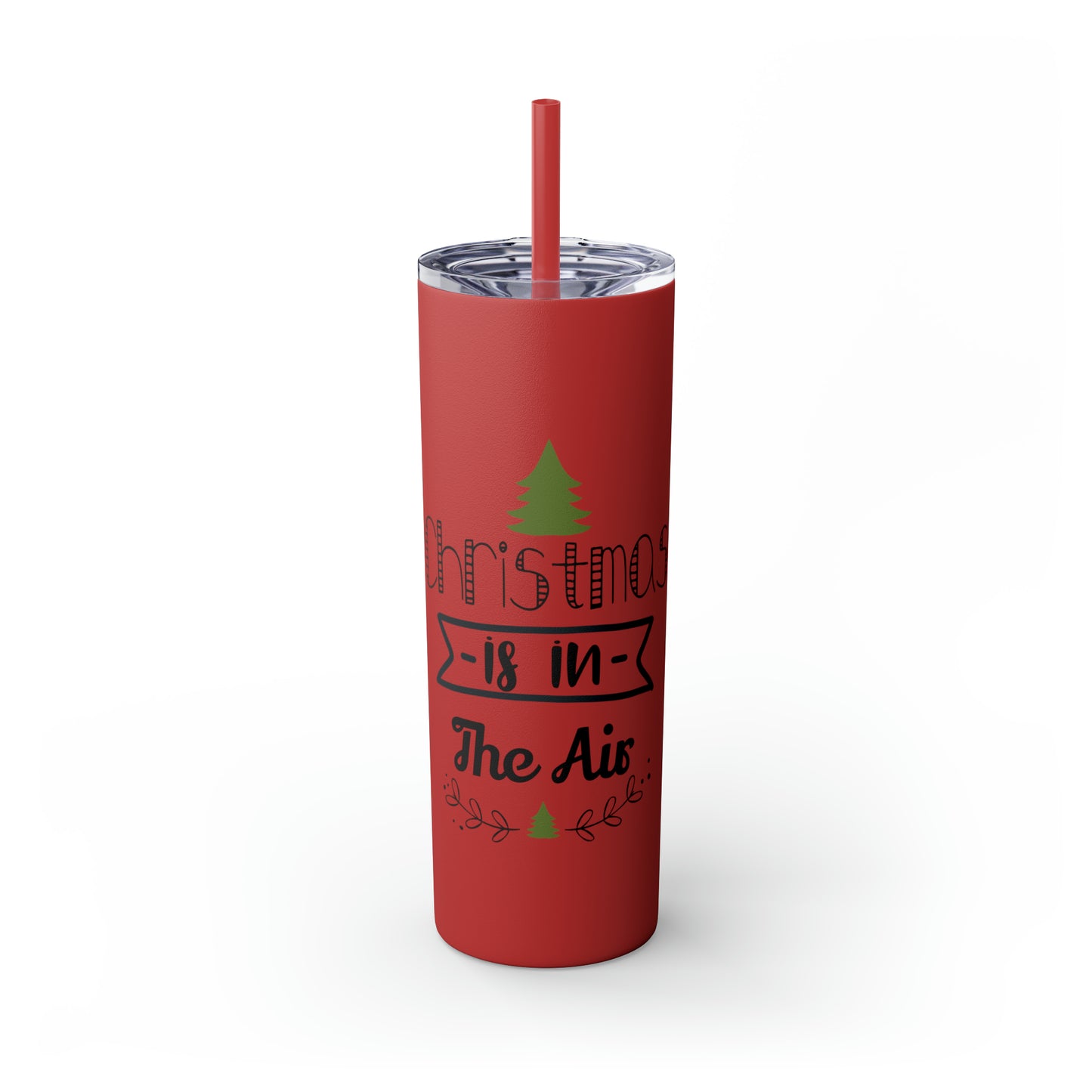 Christmas Is In The Air Skinny Tumbler with Straw, 20oz