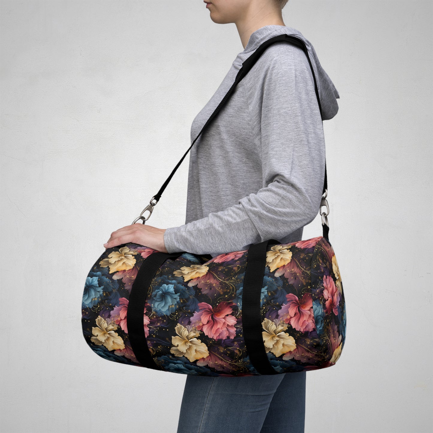 Flowers in Cosmic Duffel Bag