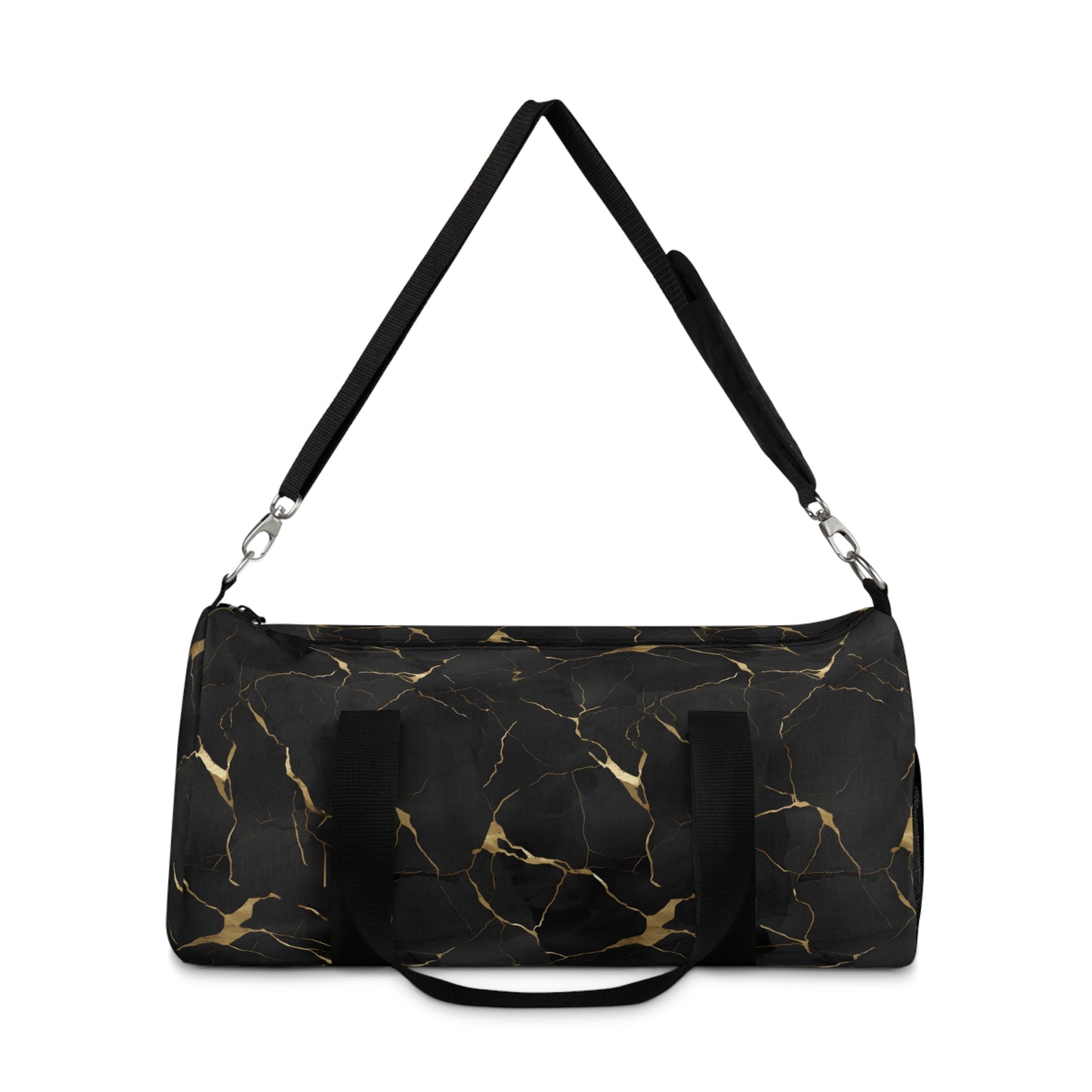 Black Marbled Duffel Bag