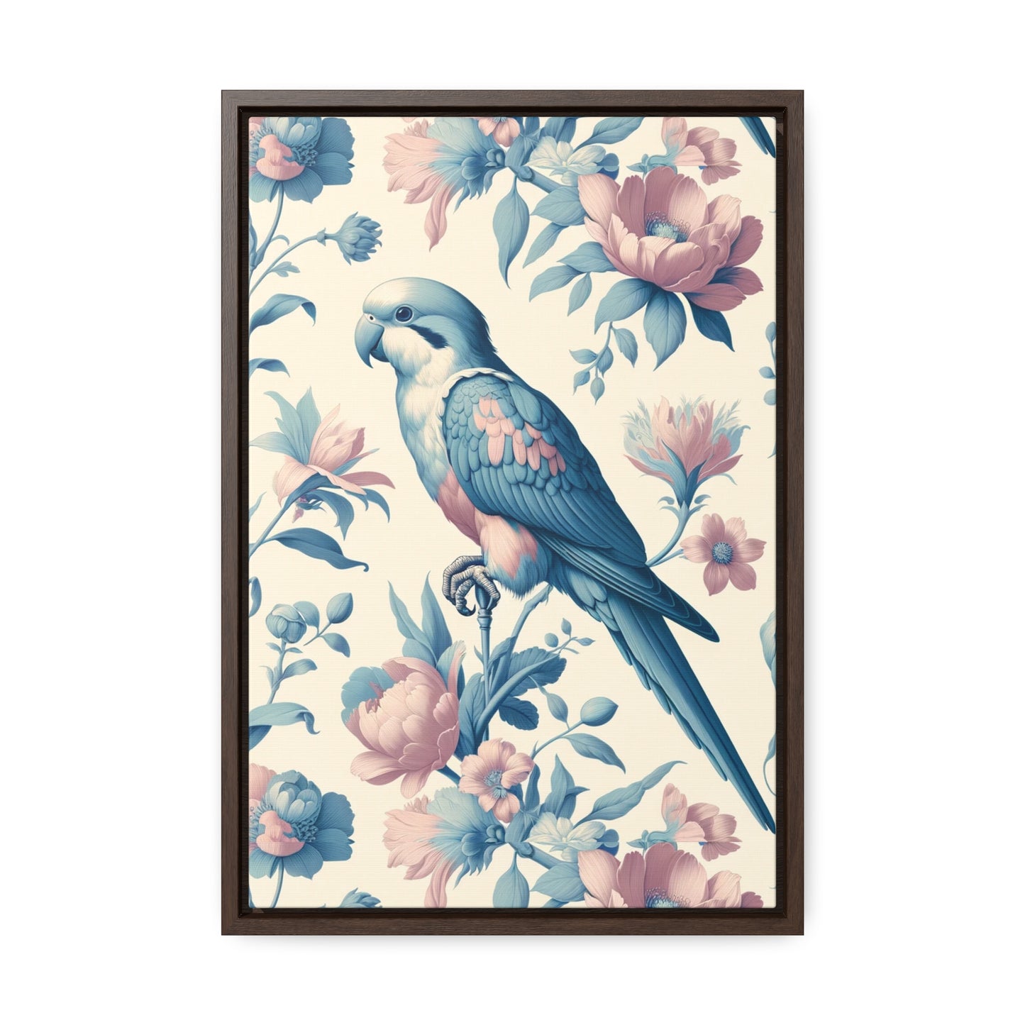 Quaker Parrot Vertical Framed Art