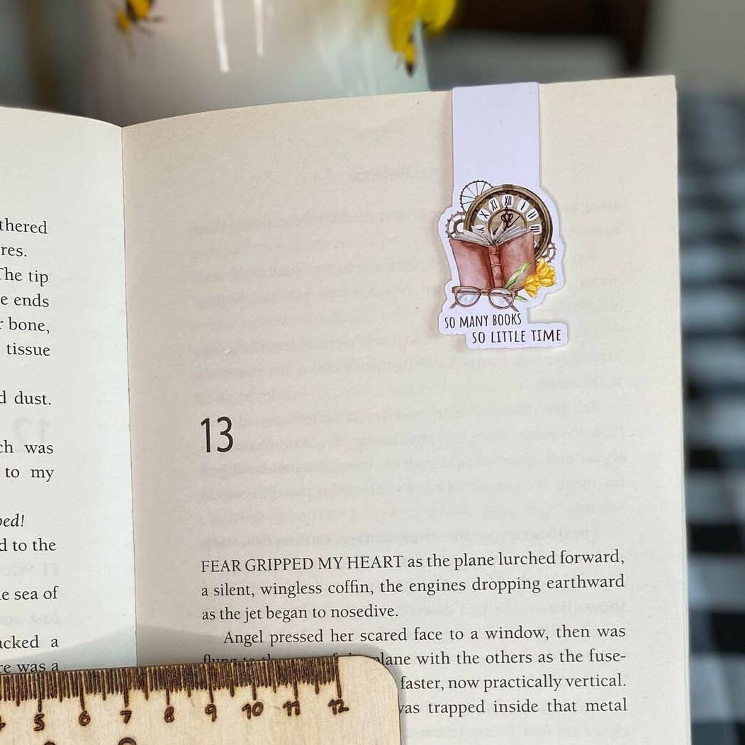 So many books, Magnetic bookmark, book gift