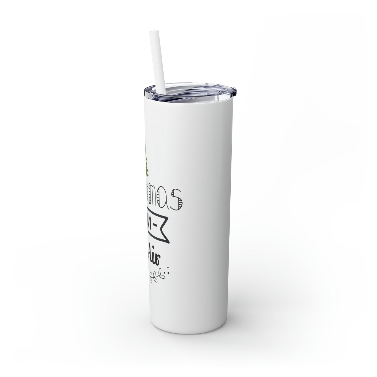 Christmas Is In The Air Skinny Tumbler with Straw, 20oz