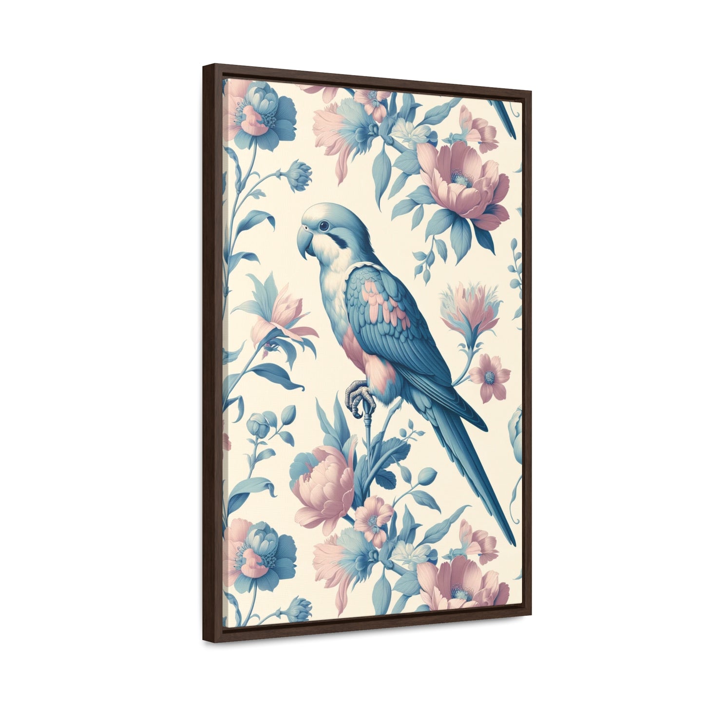 Quaker Parrot Vertical Framed Art
