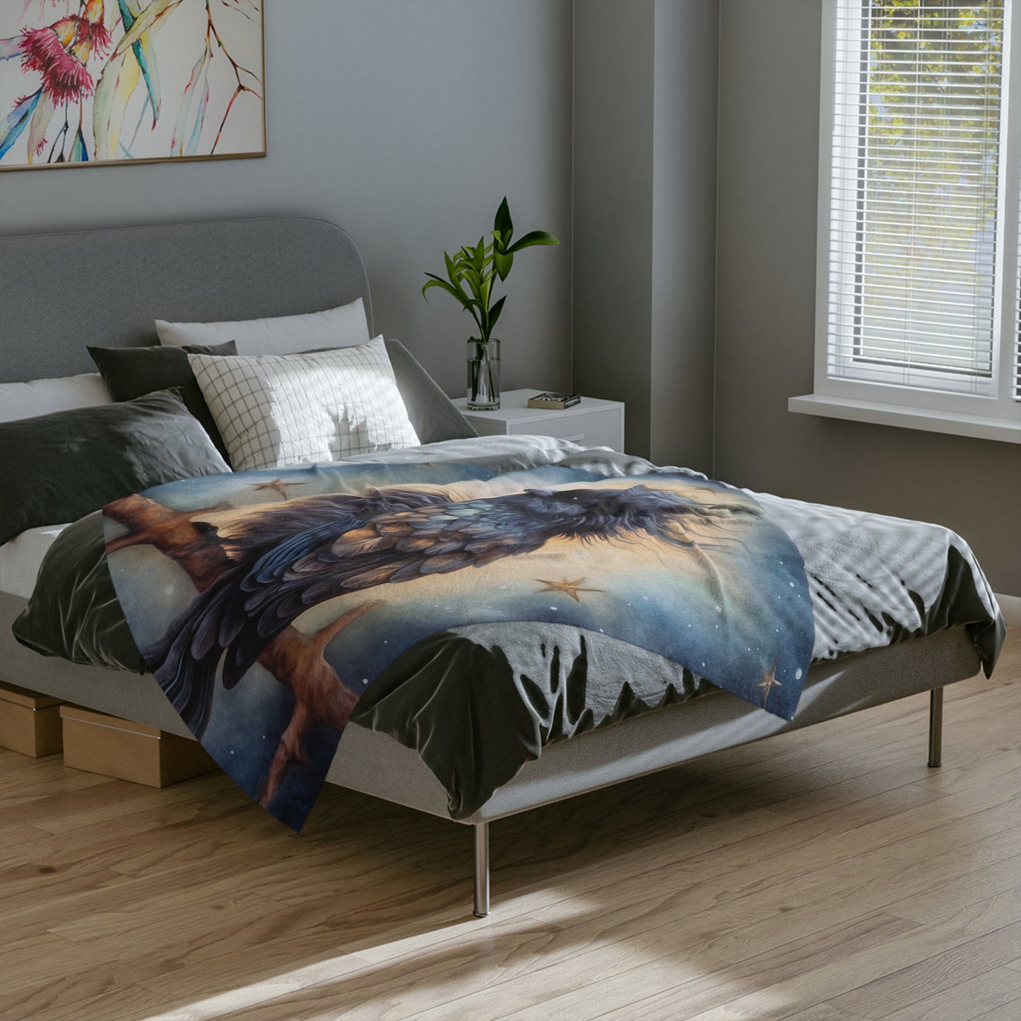 Royal Bird 10 Velveteen Minky Blanket