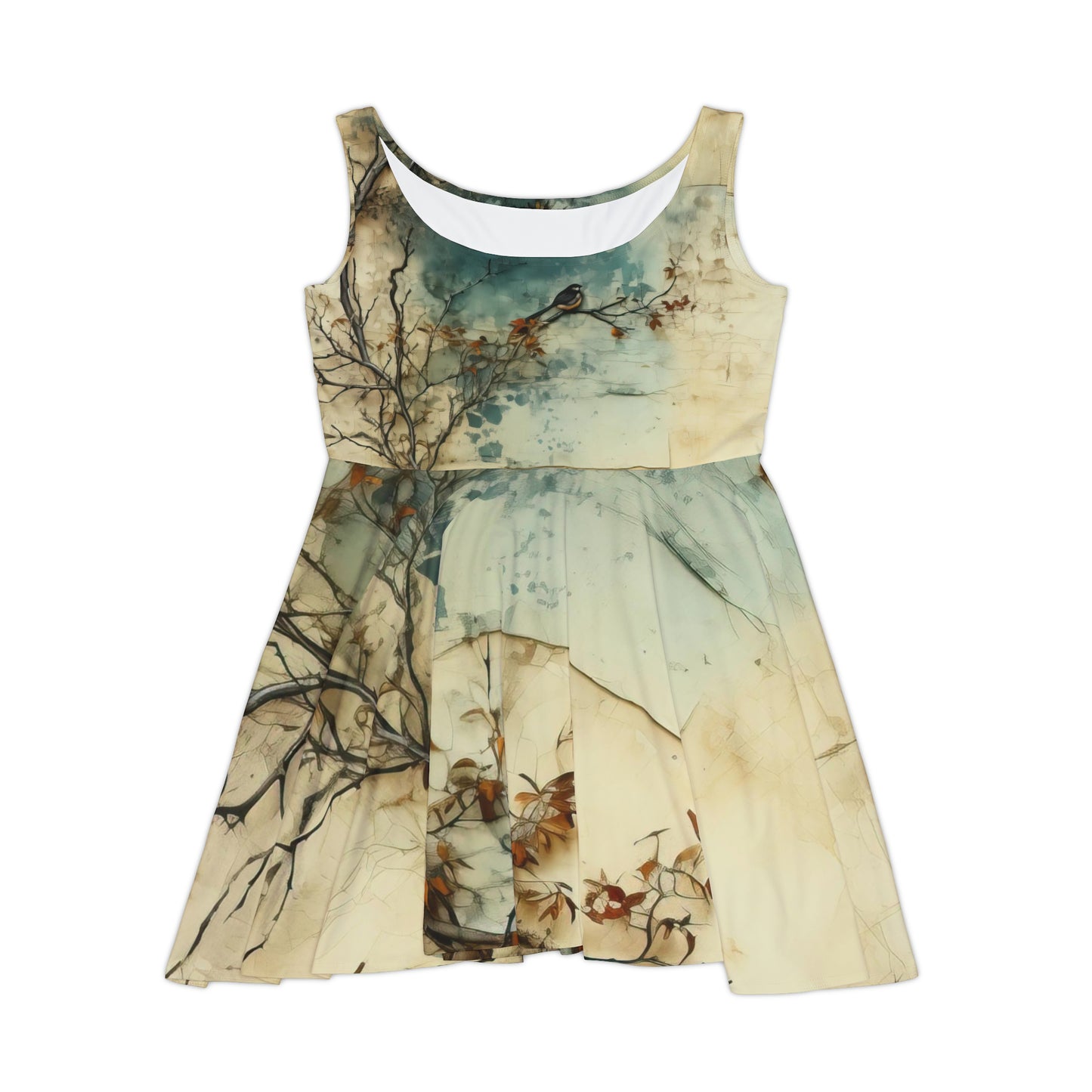 Autumn Tree and Sky Skater Dress