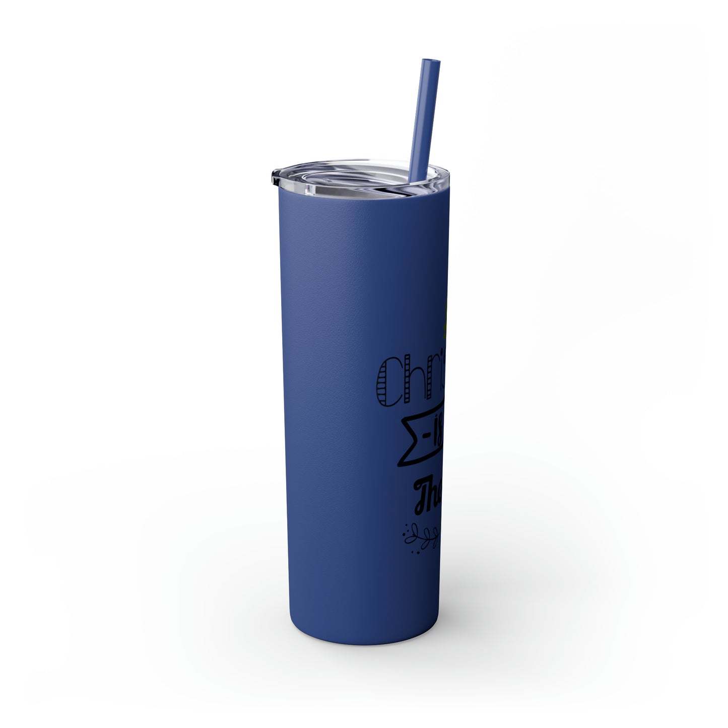 Christmas Is In The Air Skinny Tumbler with Straw, 20oz