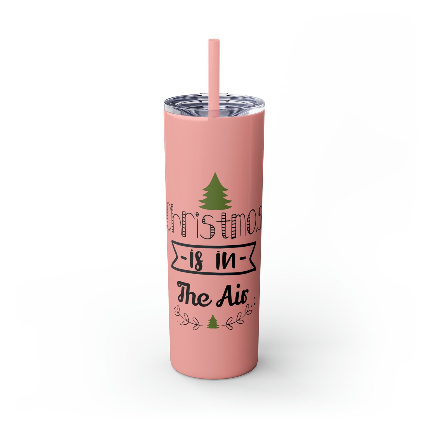 Christmas Is In The Air Skinny Tumbler with Straw, 20oz