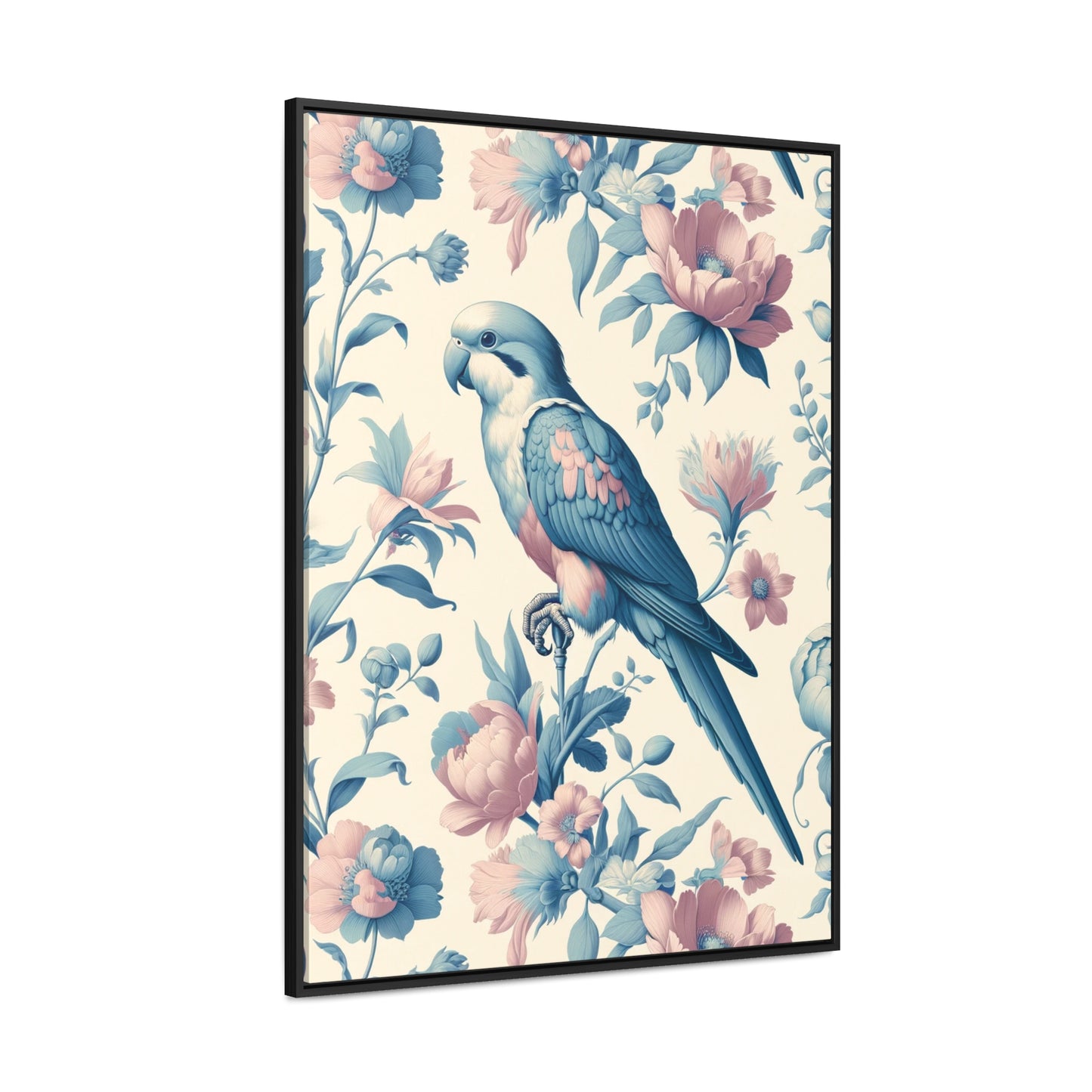 Quaker Parrot Vertical Framed Art