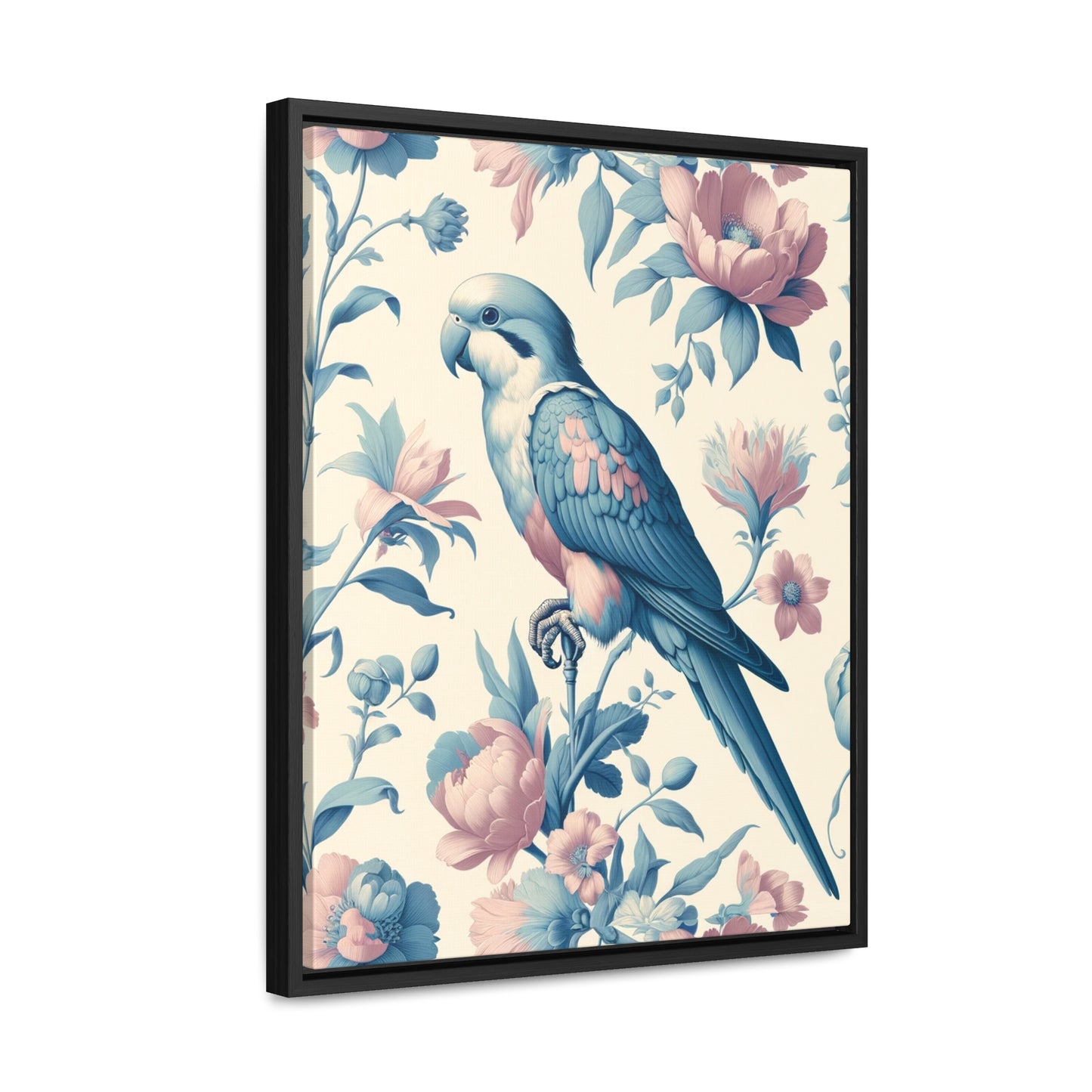 Quaker Parrot Vertical Framed Art