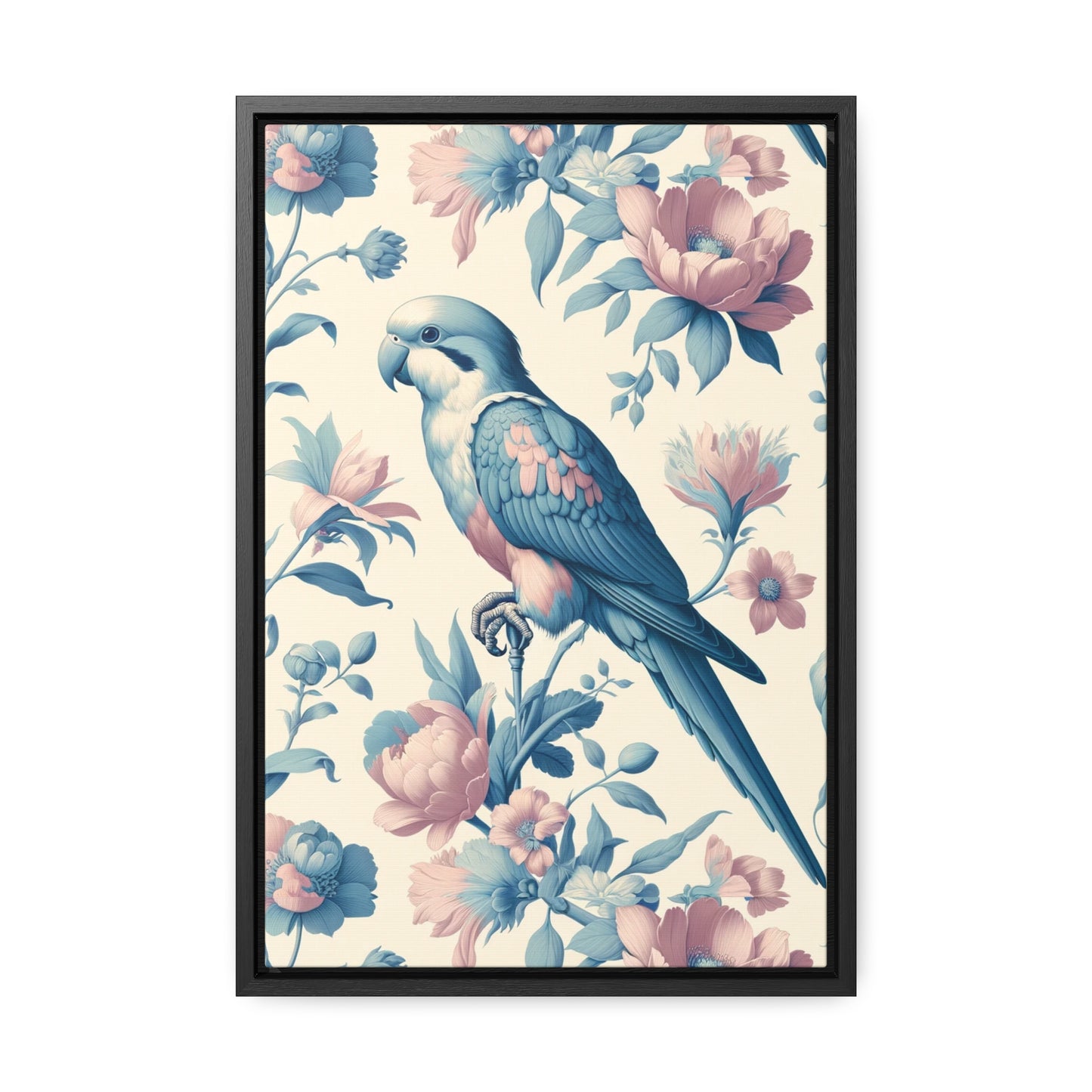 Quaker Parrot Vertical Framed Art