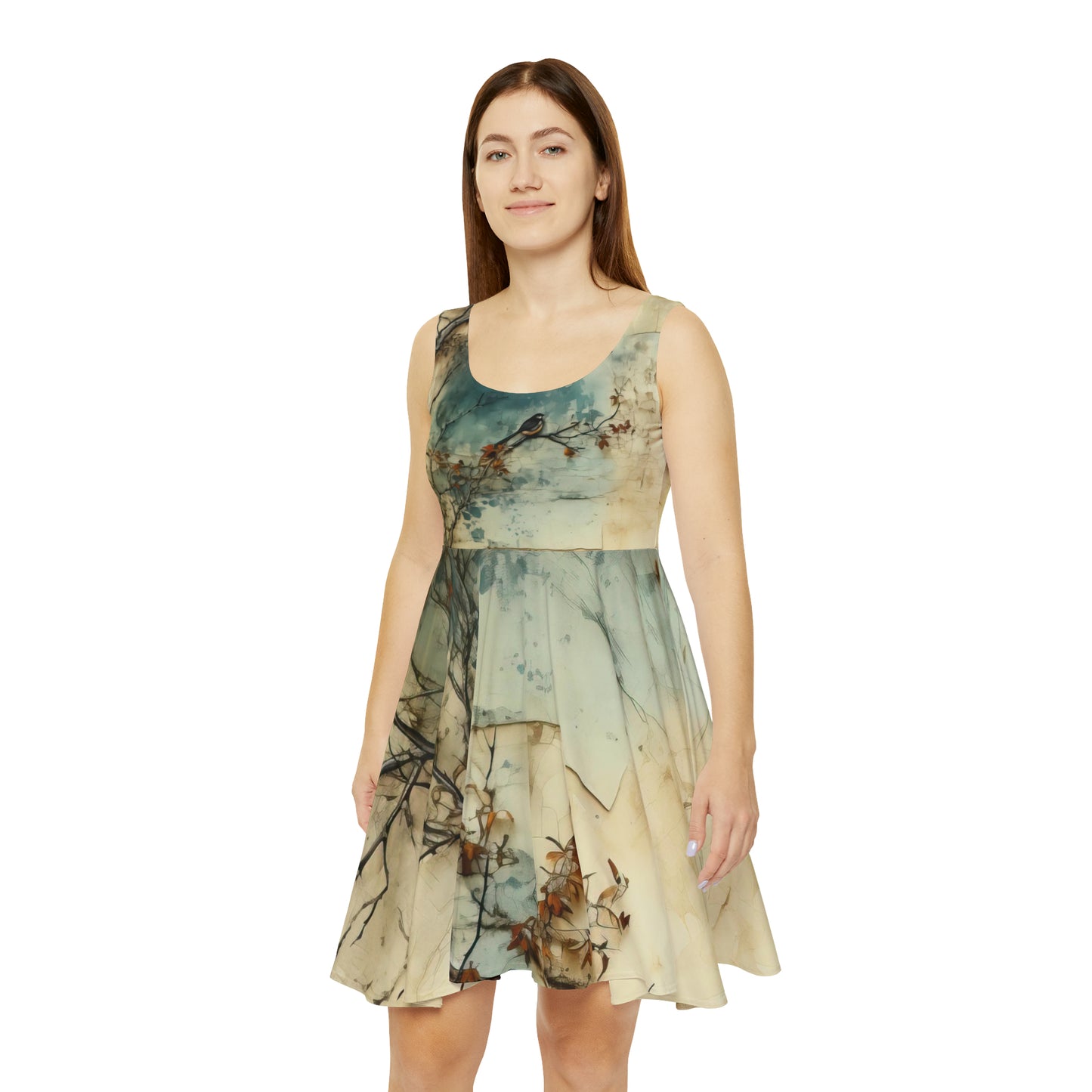 Autumn Tree and Sky Skater Dress