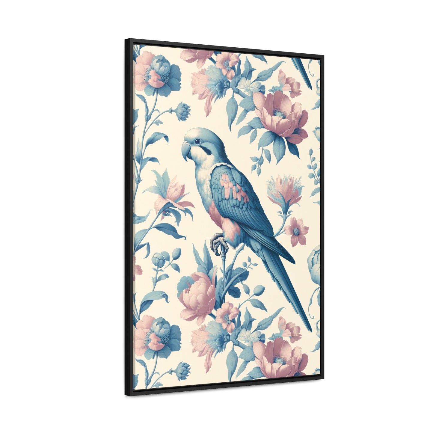 Quaker Parrot Vertical Framed Art