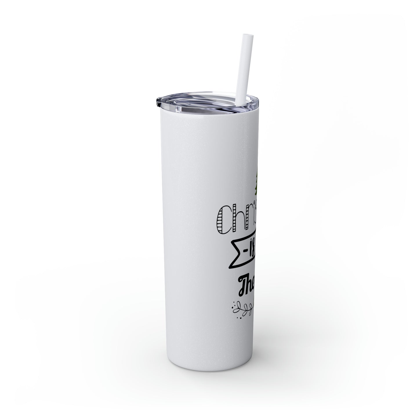 Christmas Is In The Air Skinny Tumbler with Straw, 20oz