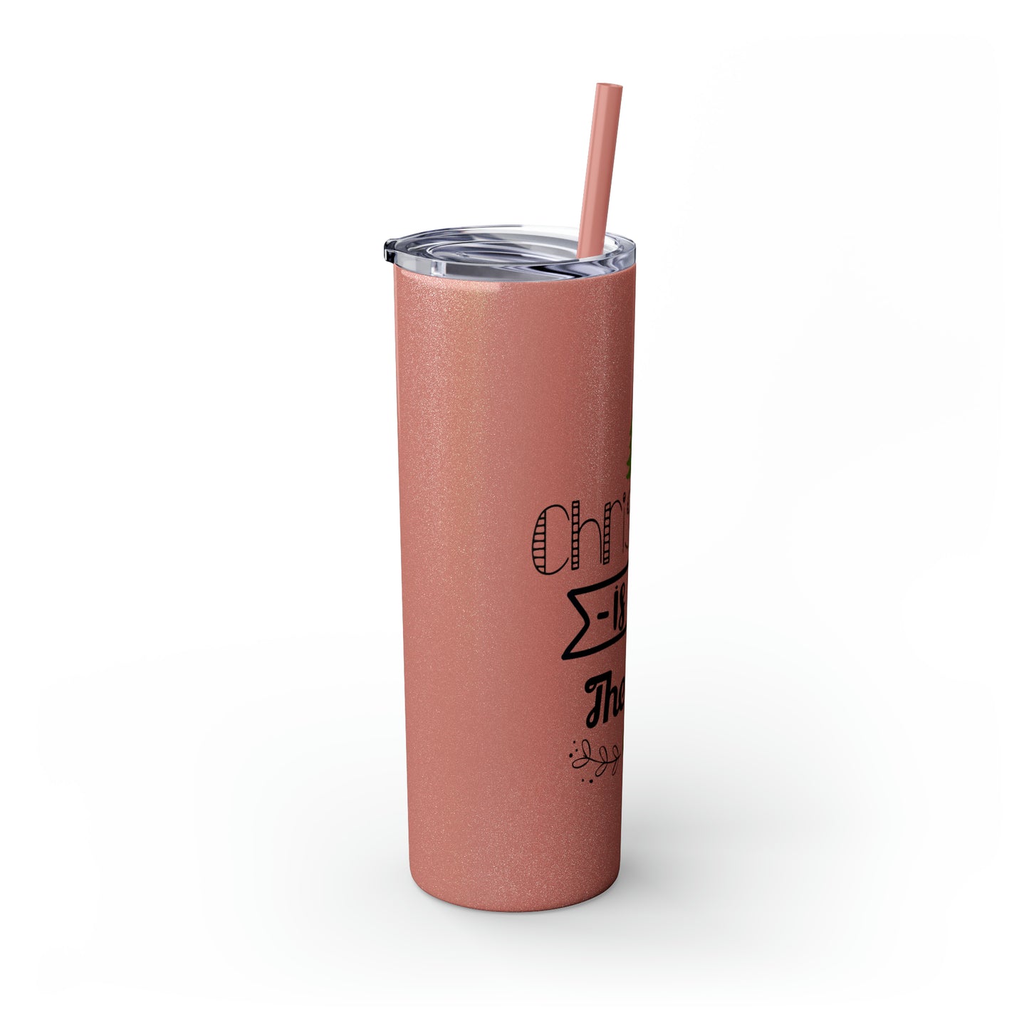 Christmas Is In The Air Skinny Tumbler with Straw, 20oz