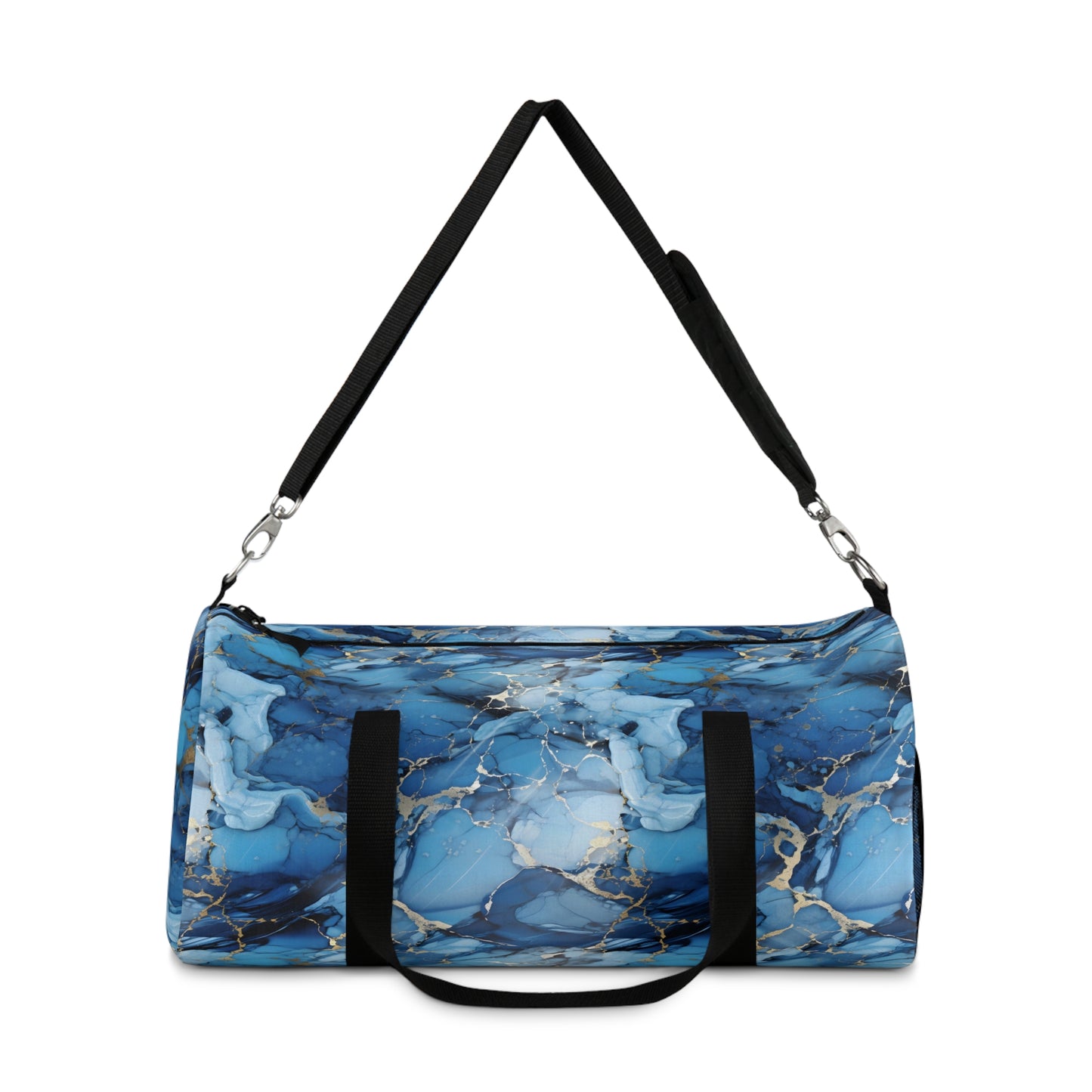Blue Marbled Duffel Bag