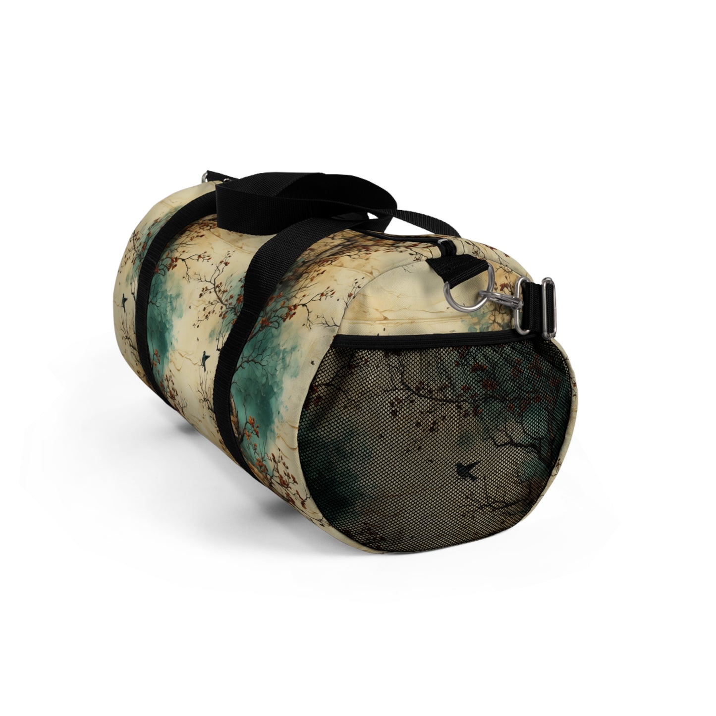 Autumn Trees and Bird Flying Duffel Bag