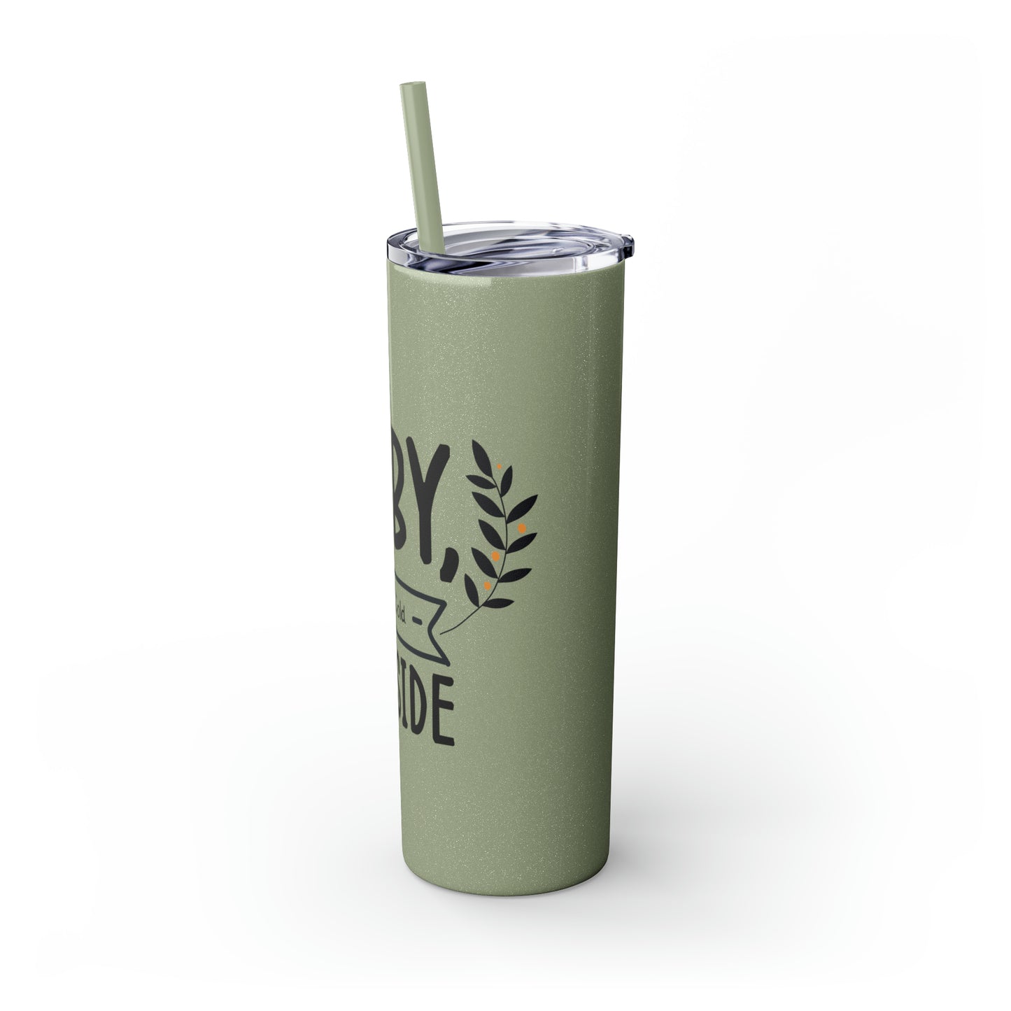 Baby It's Cold Outside Skinny Tumbler with Straw, 20oz