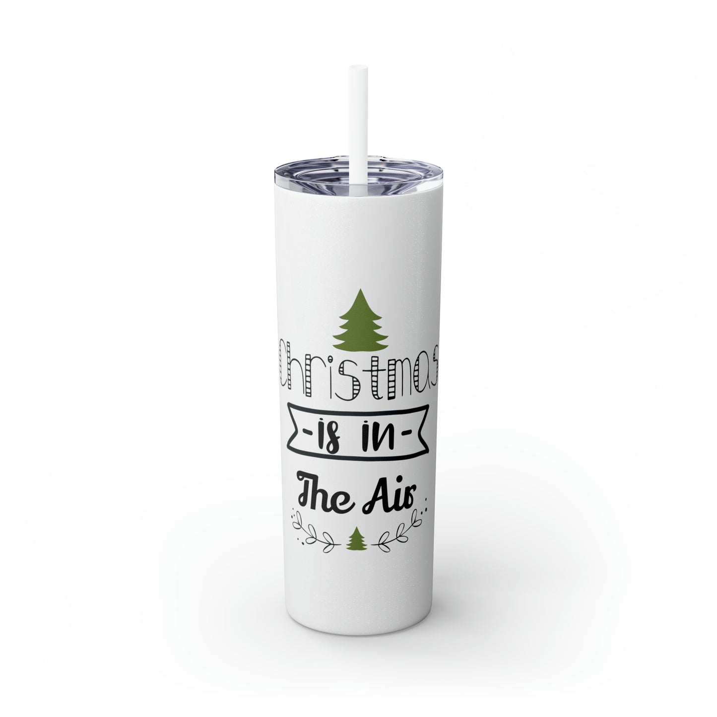 Christmas Is In The Air Skinny Tumbler with Straw, 20oz