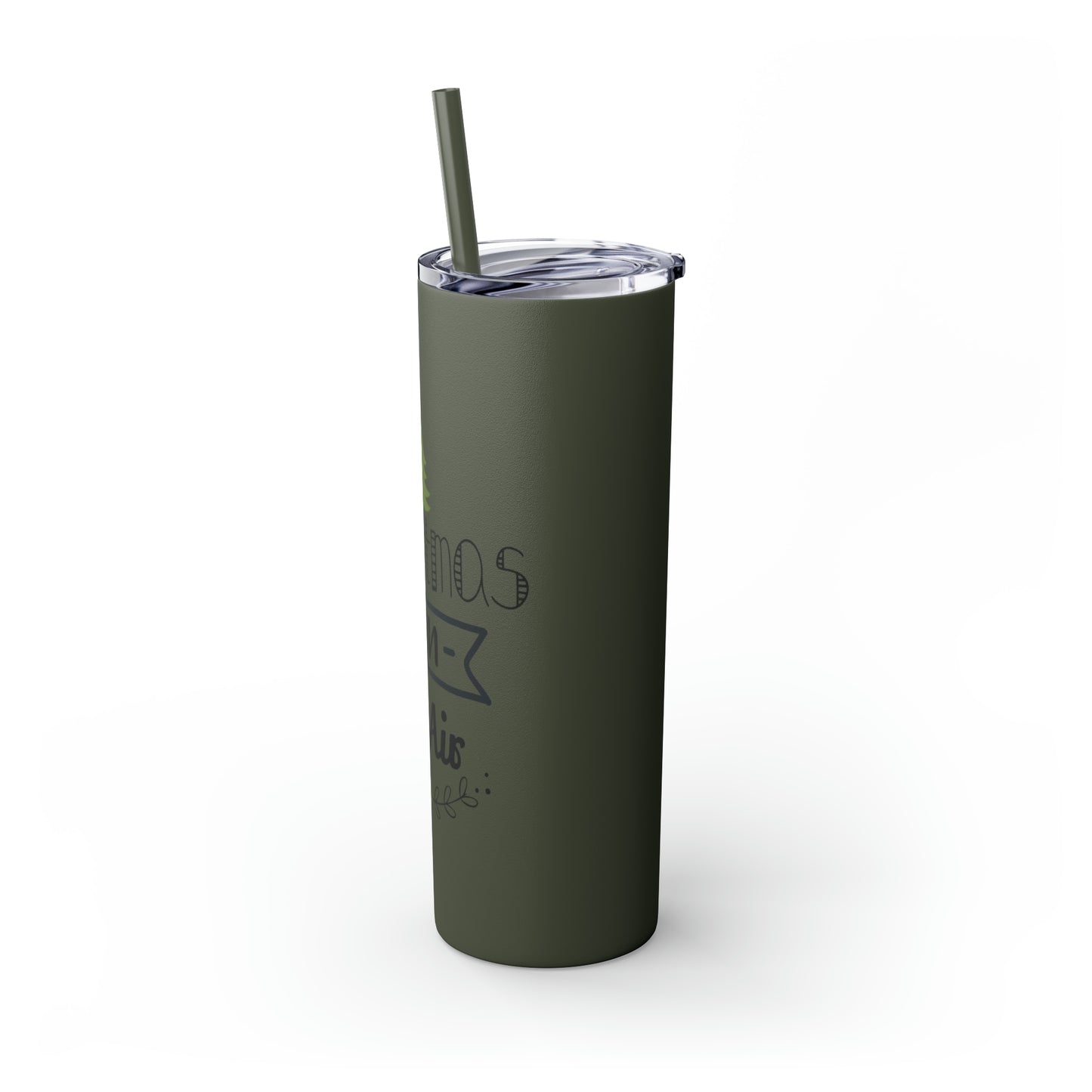 Christmas Is In The Air Skinny Tumbler with Straw, 20oz