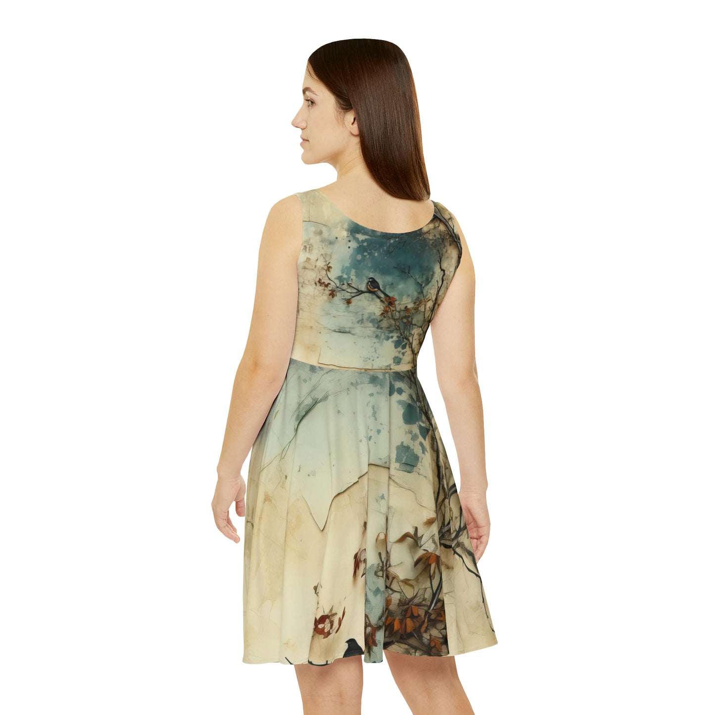 Autumn Tree and Sky Skater Dress
