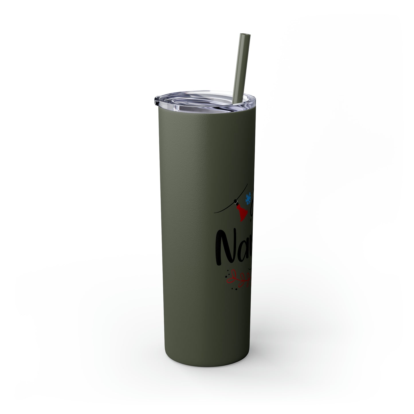 Feliz Navidad Skinny Tumbler with Straw, 20oz