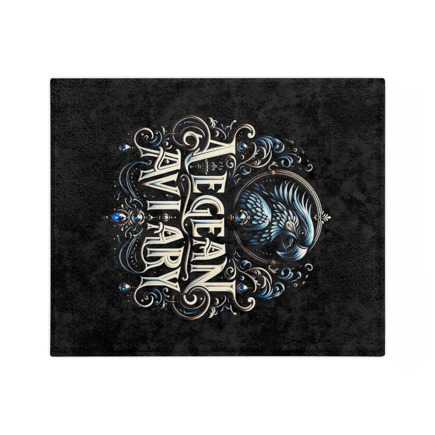 Aegean Aviary Velveteen Minky Blanket