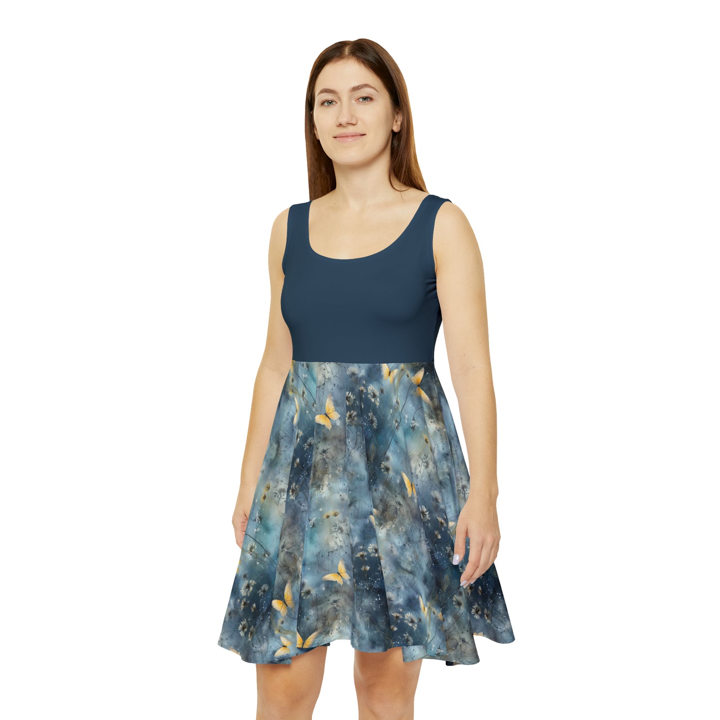 Winter Butterflies Skater Dress