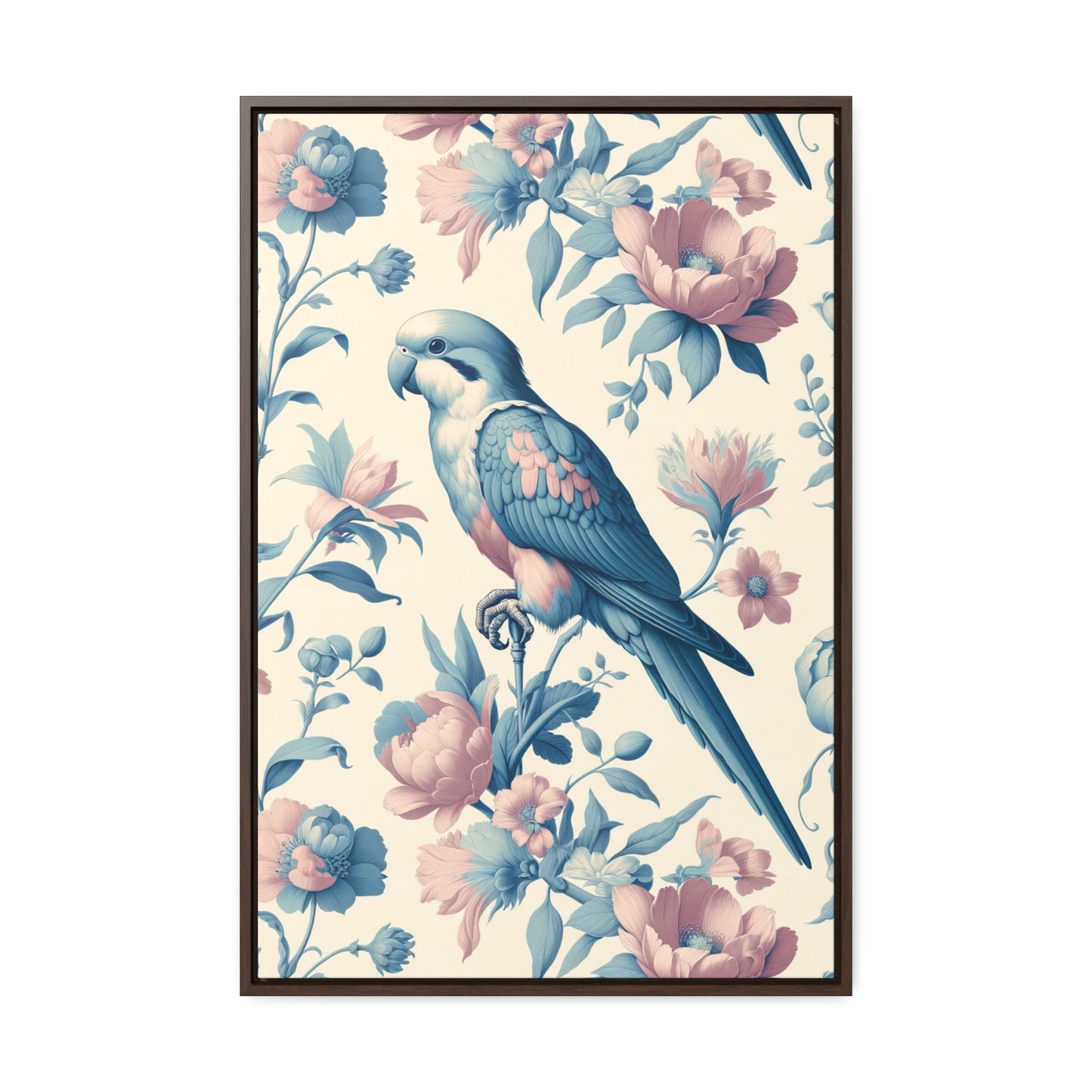 Quaker Parrot Vertical Framed Art