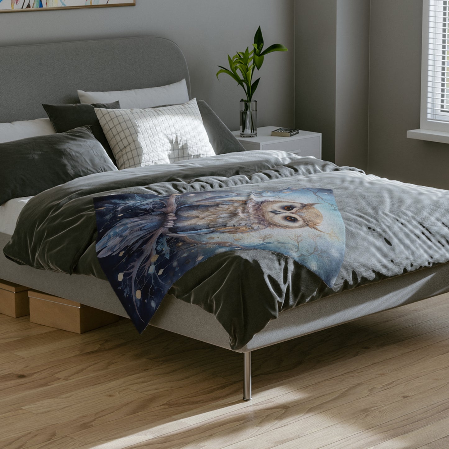 Royal Bird 9 Velveteen Minky Blanket