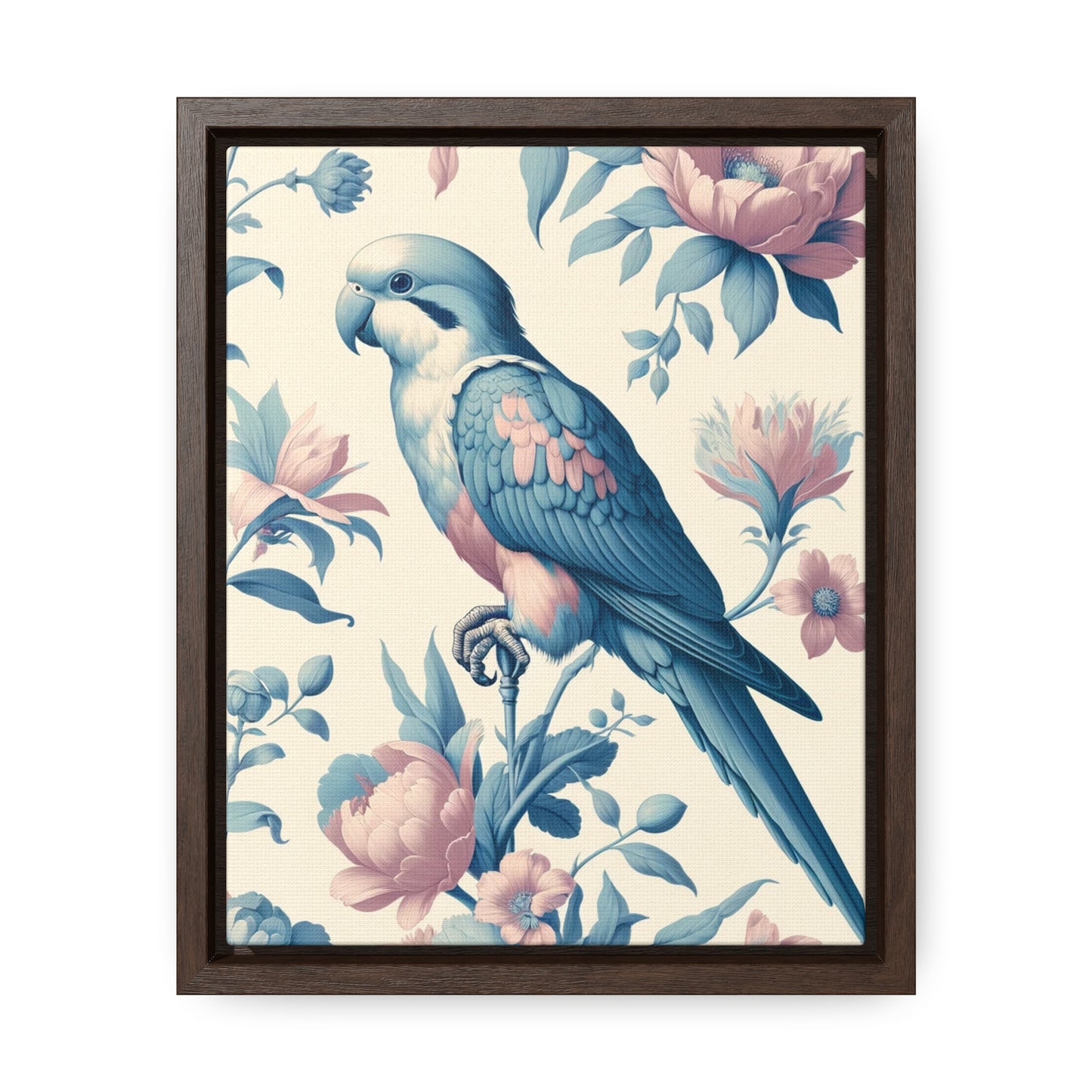 Quaker Parrot Vertical Framed Art