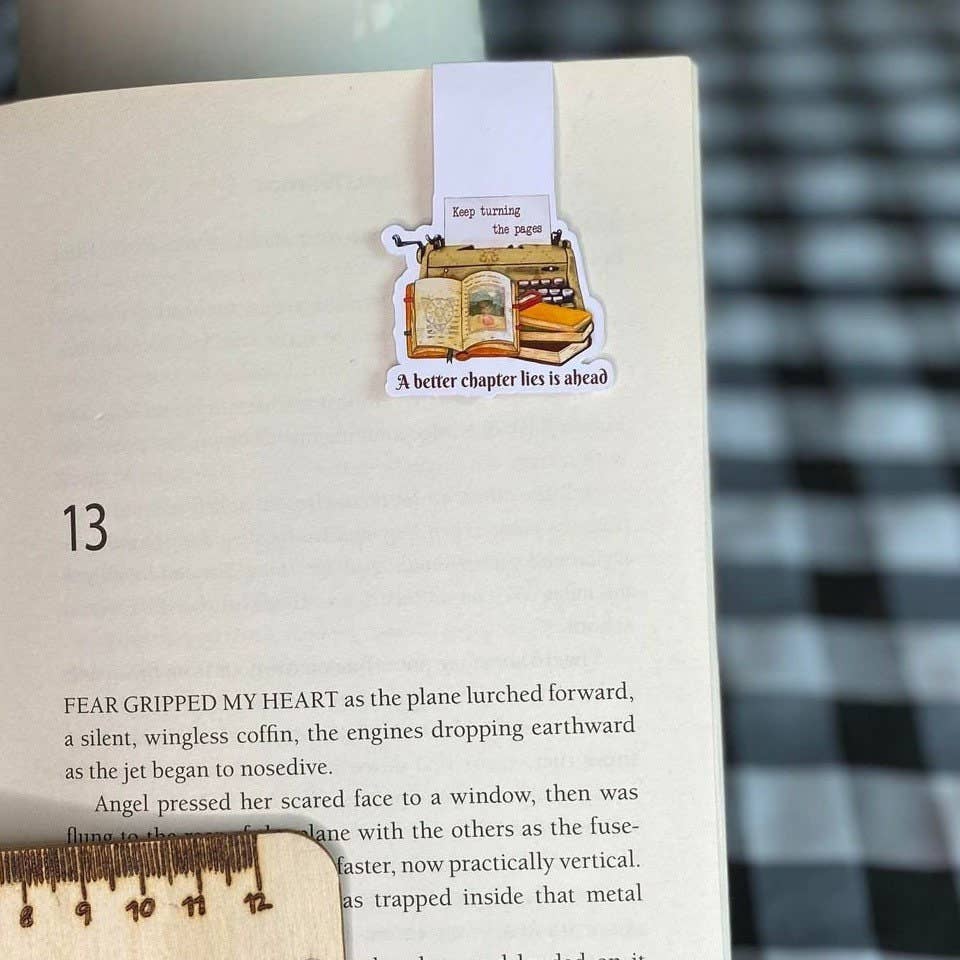 Typewriter, Magnetic bookmark, page saver, bookworm