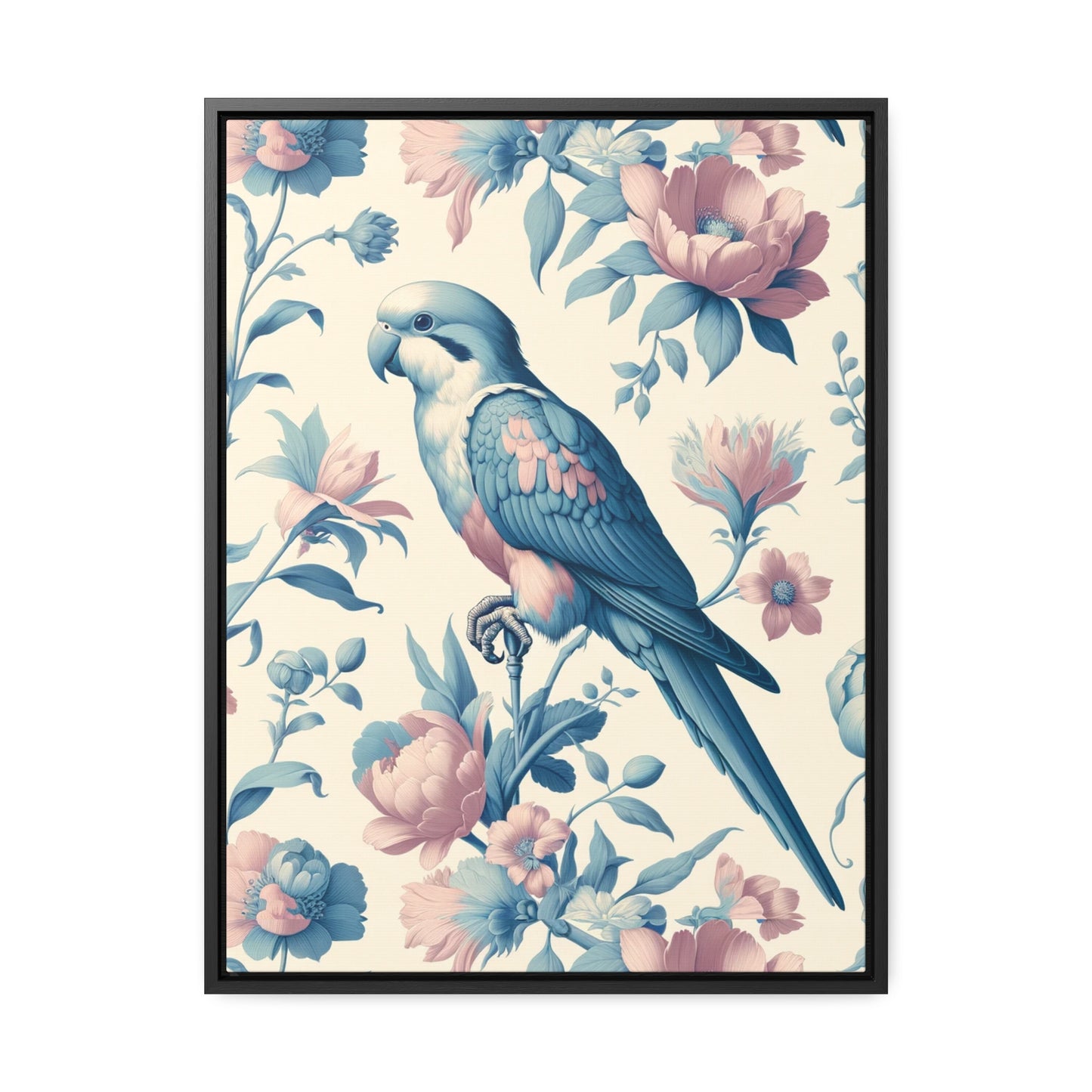 Quaker Parrot Vertical Framed Art