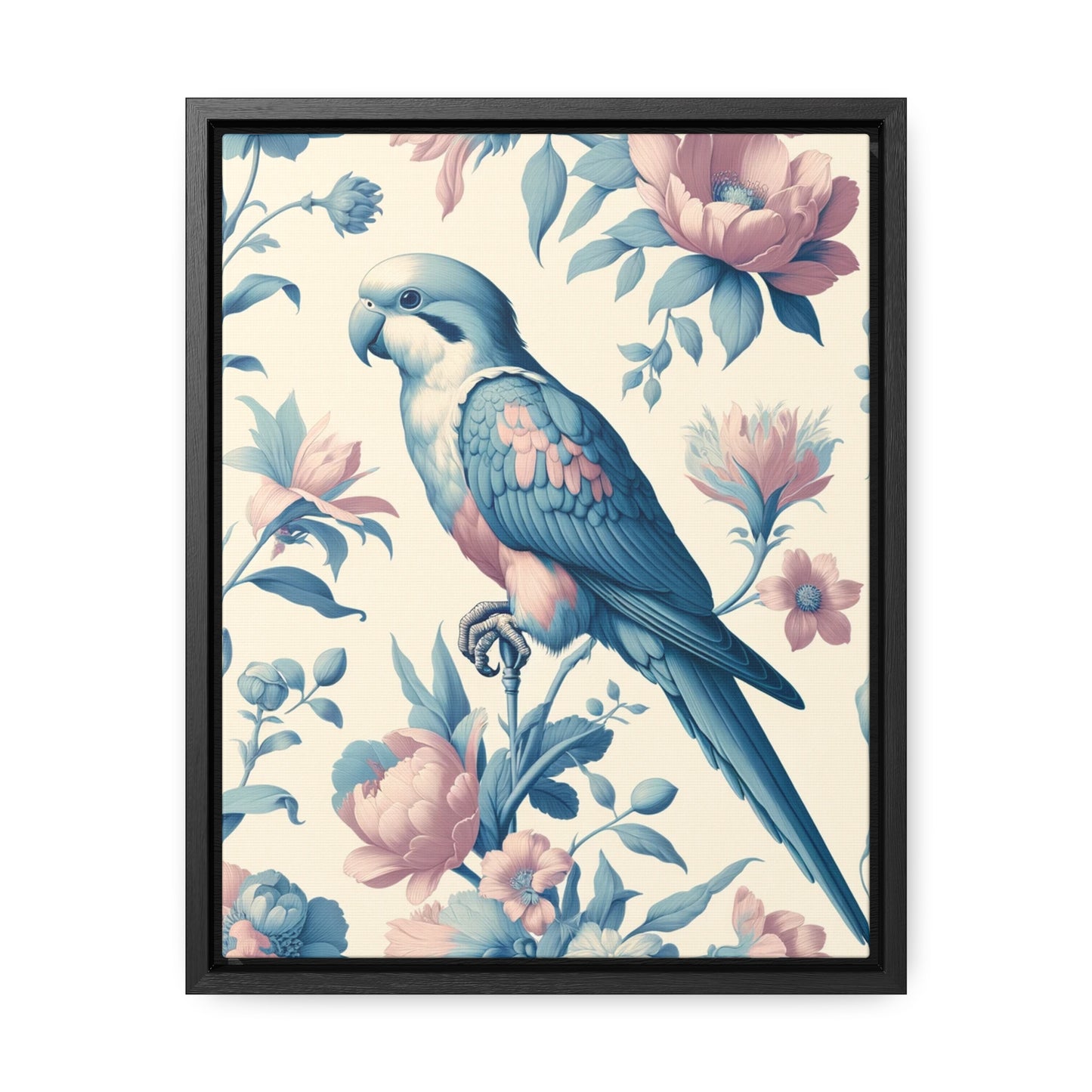 Quaker Parrot Vertical Framed Art