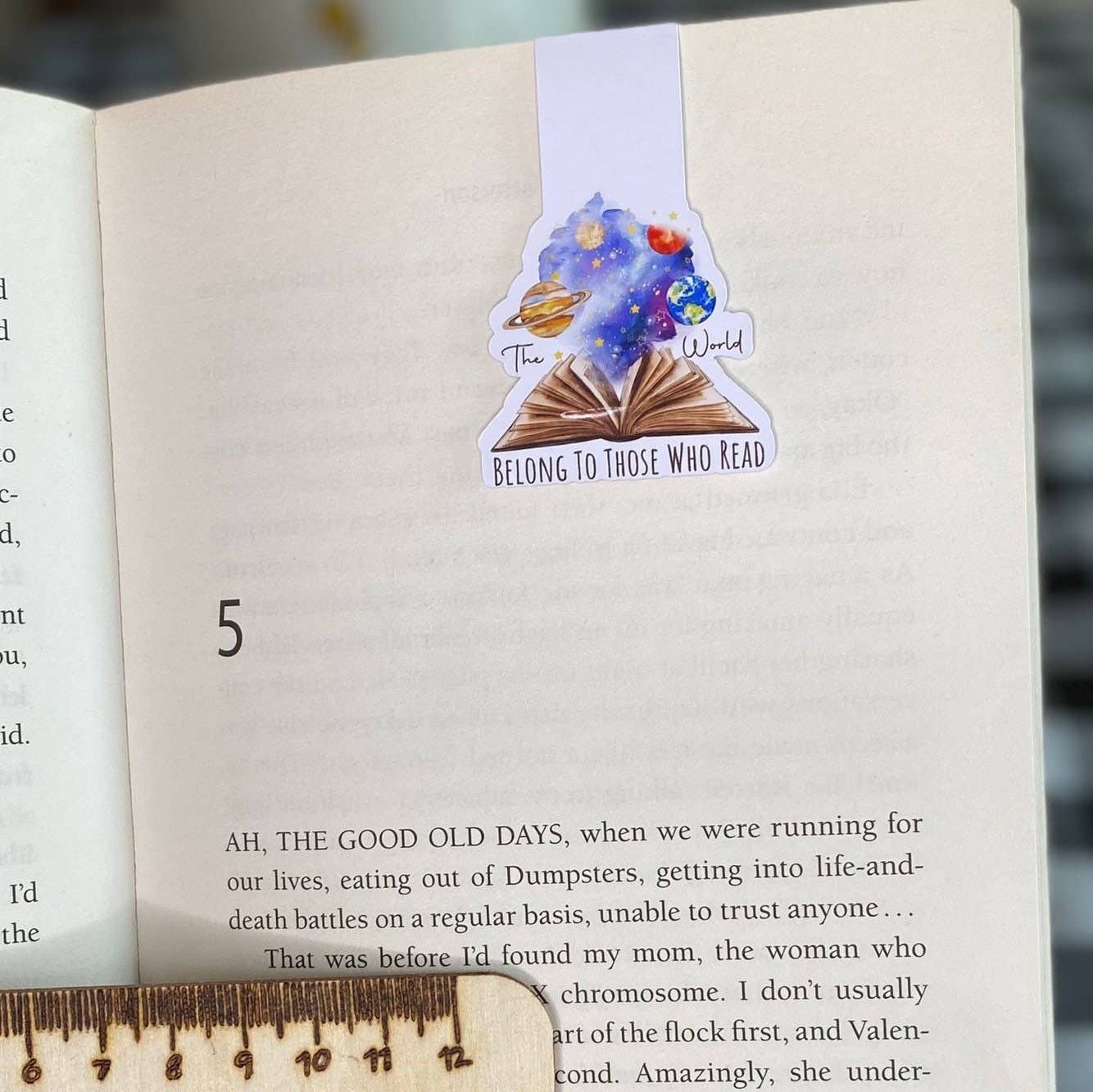The world, magnetic bookmark, perfect gift for readers