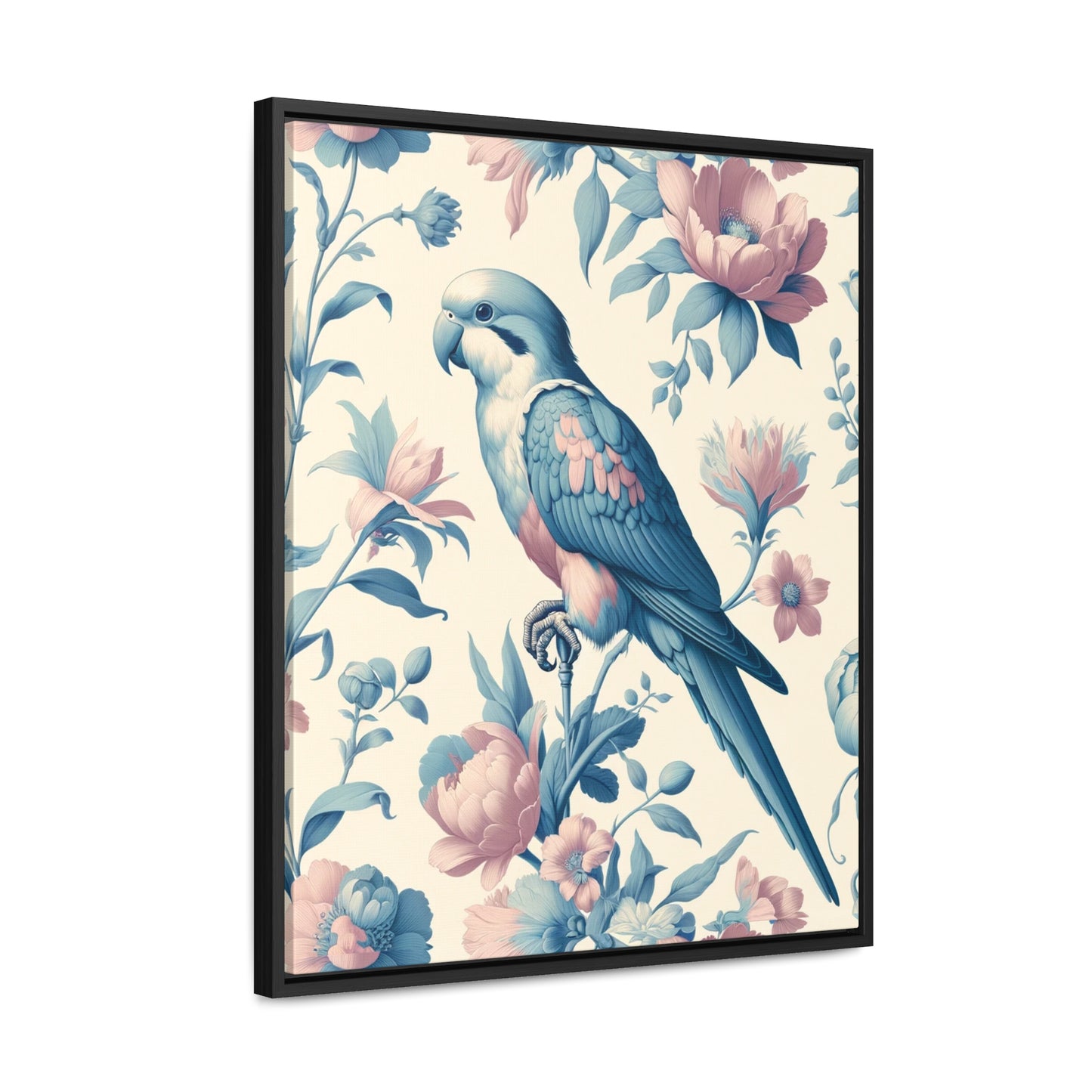 Quaker Parrot Vertical Framed Art