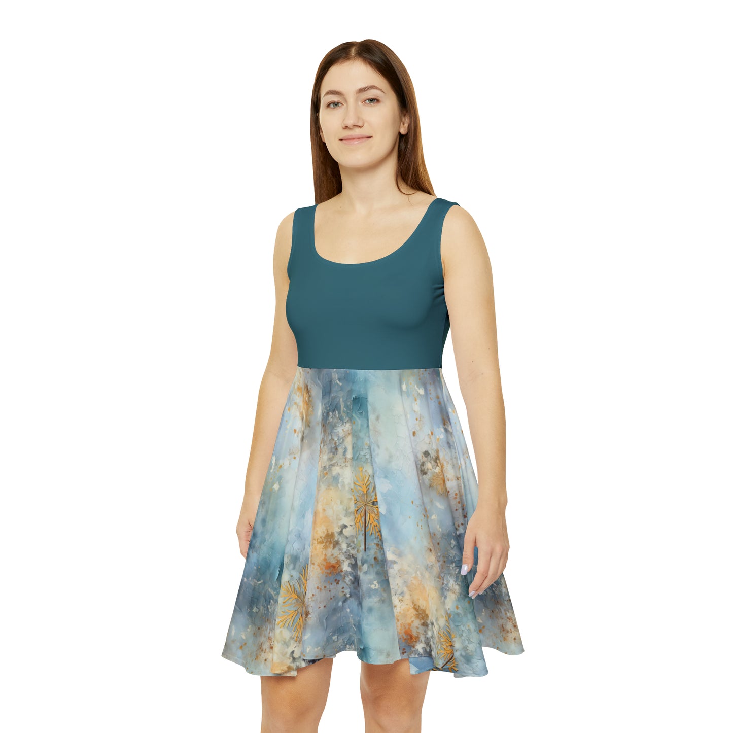 Winter Meadow Skater Dress